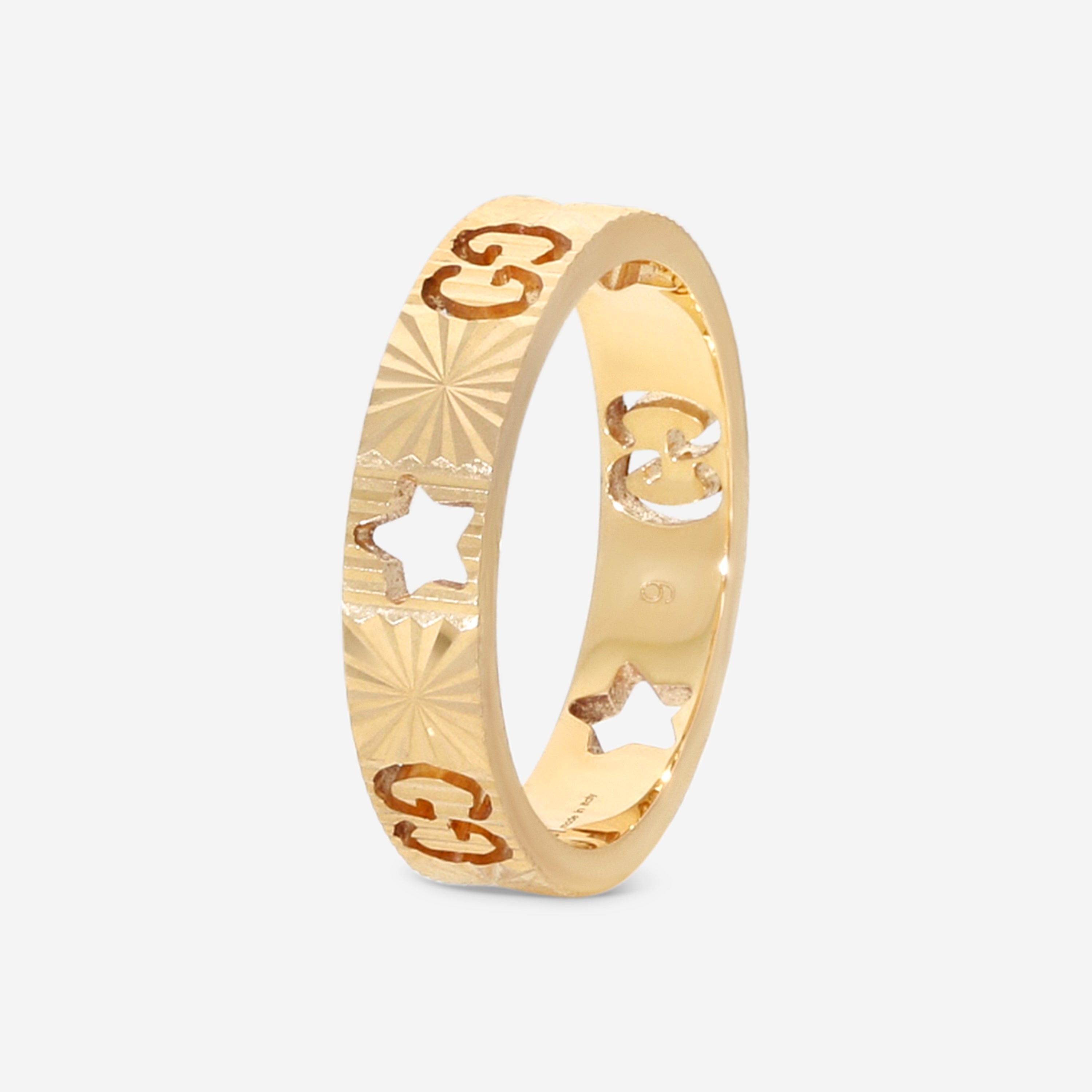 Gucci Icon 18K Yellow Gold Band Ring YBC727729001009 — view 2