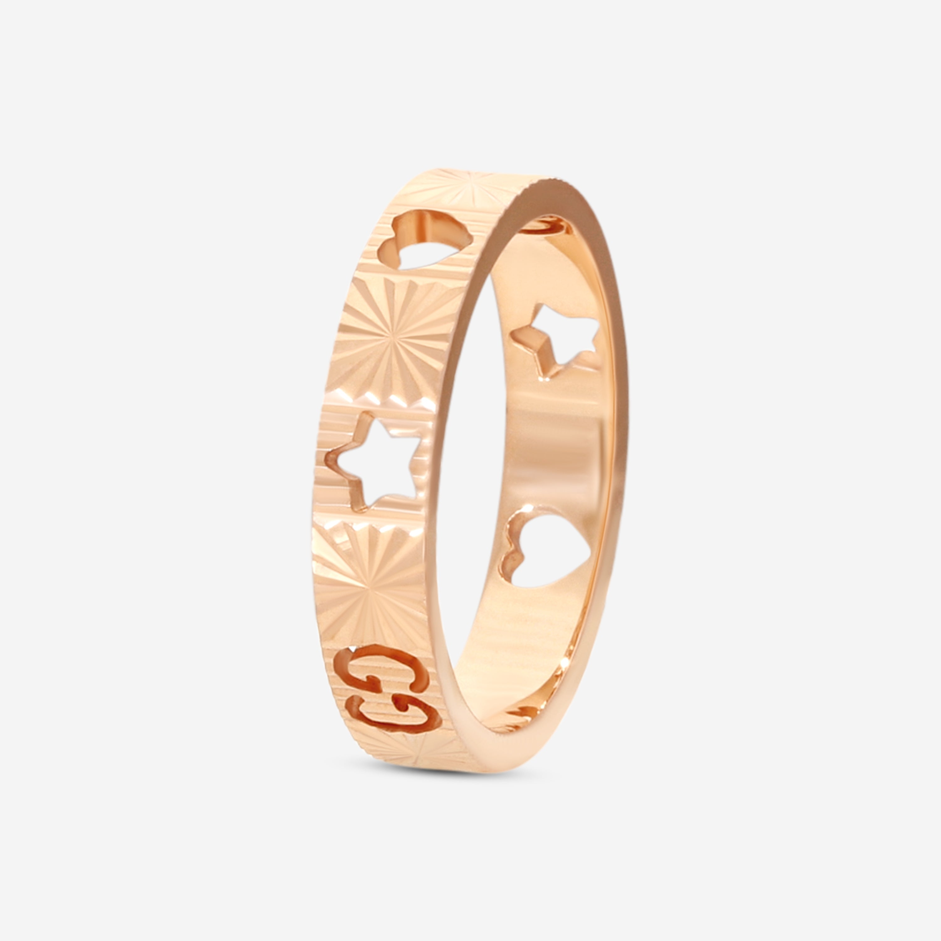 Gucci Icon 18K Rose Gold Band Ring YBC729460001014 — view 2