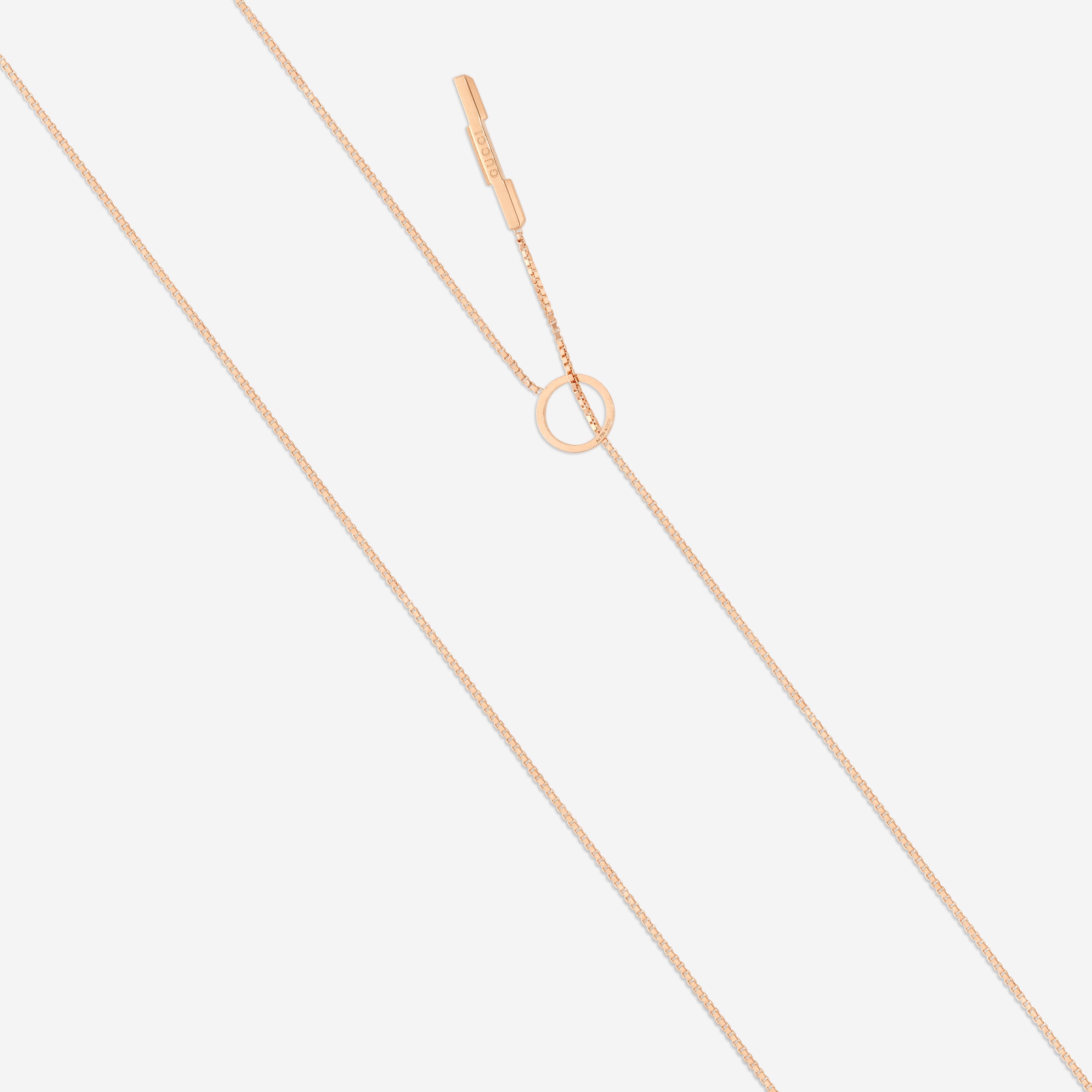 Gucci Link to Love 18K Rose Gold Lariat Necklace YBB66211000200U — view 3