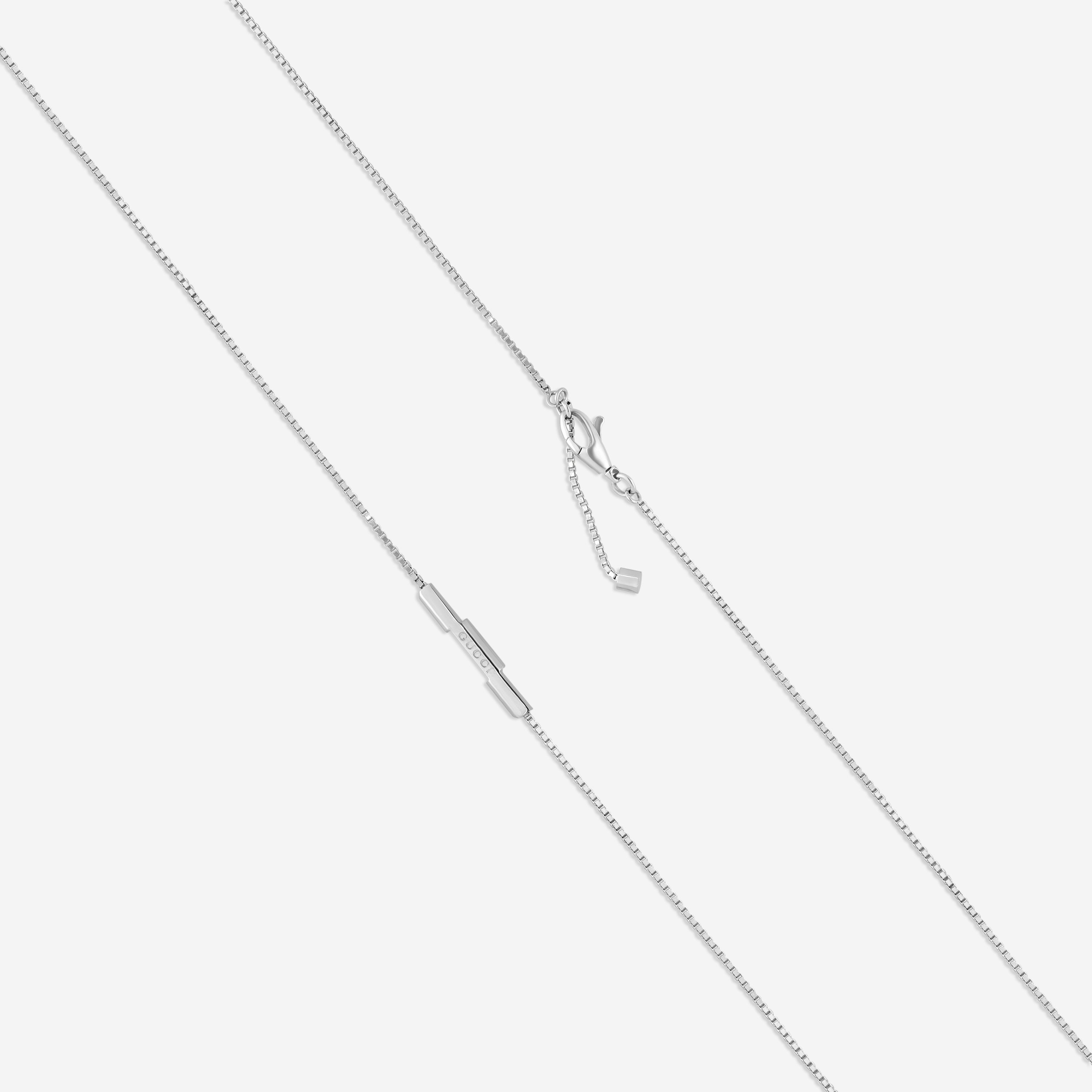 Gucci Link to Love 18K White Gold Diamond Necklace YBB66213200100U — view 4