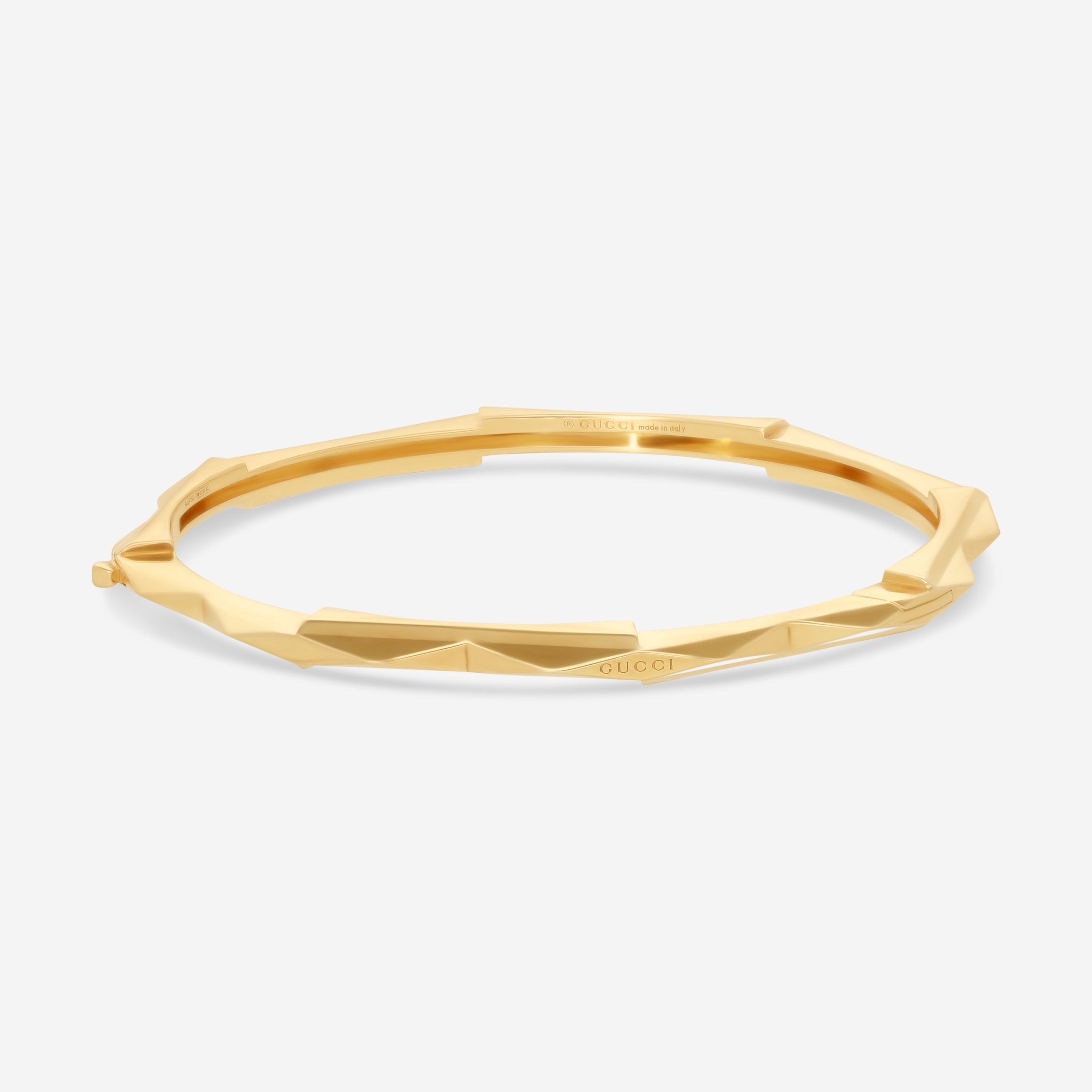 Gucci Link to Love 18K Yellow Gold Bangle Bracelet YBA662253001016