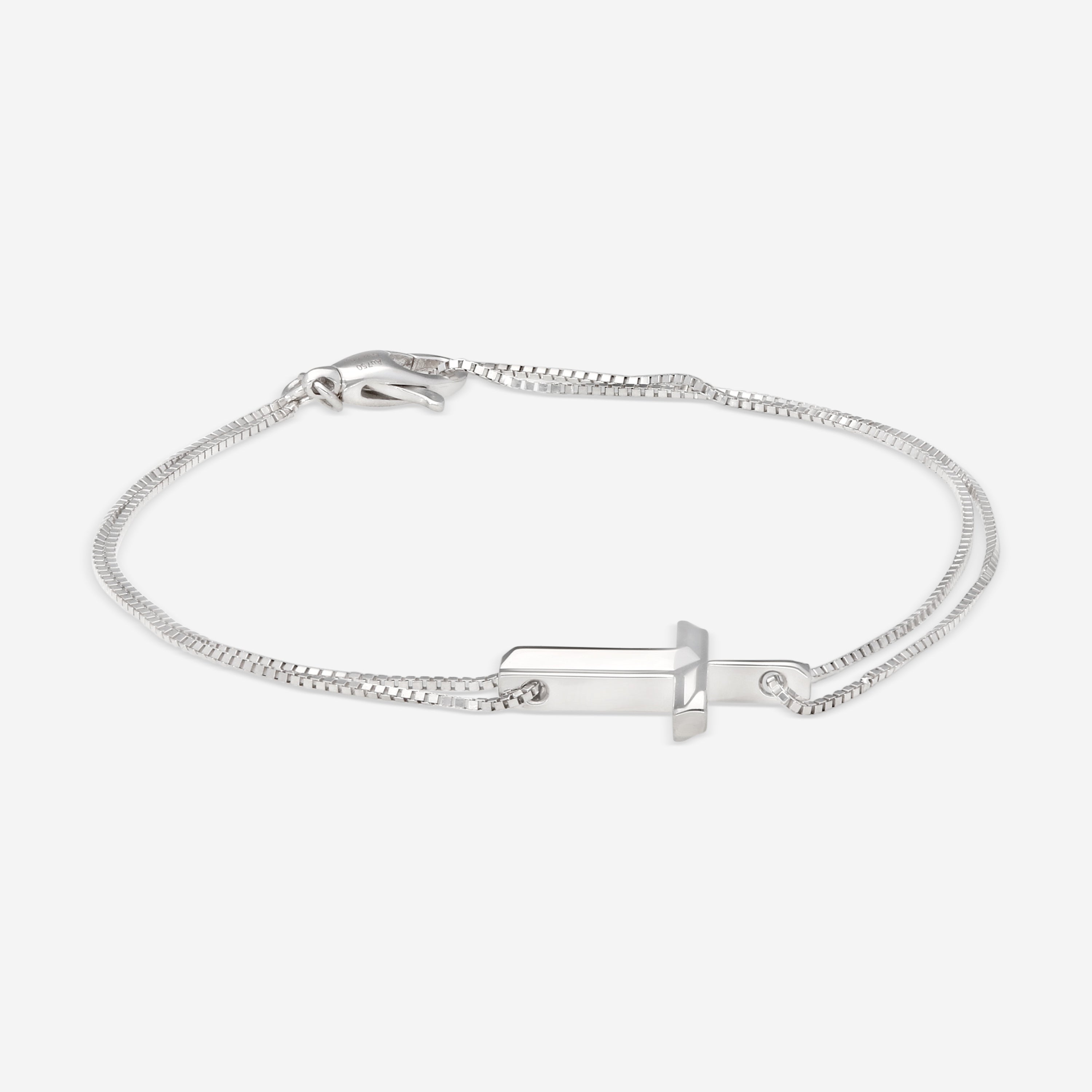 Gucci Link to Love 18K White Gold Cross Charm Chain Bracelet YBA759354002016 — view 2