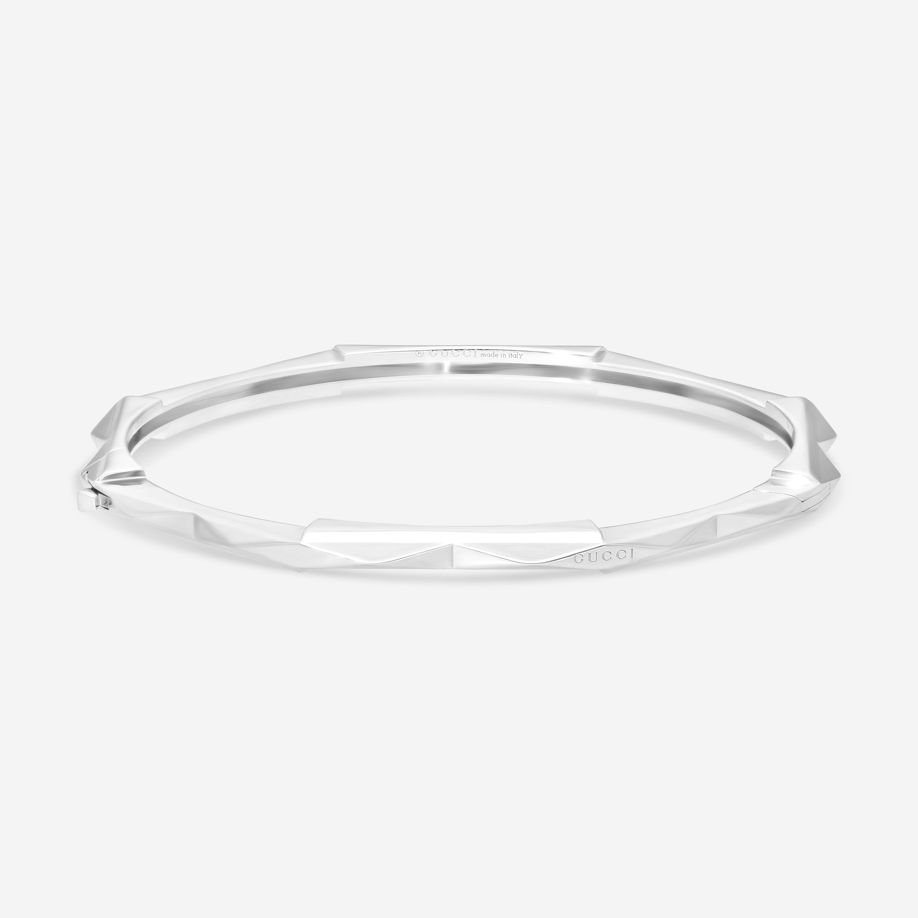 Gucci Link to Love 18K White Gold Bangle Bracelet YBA662253002016 — view 3