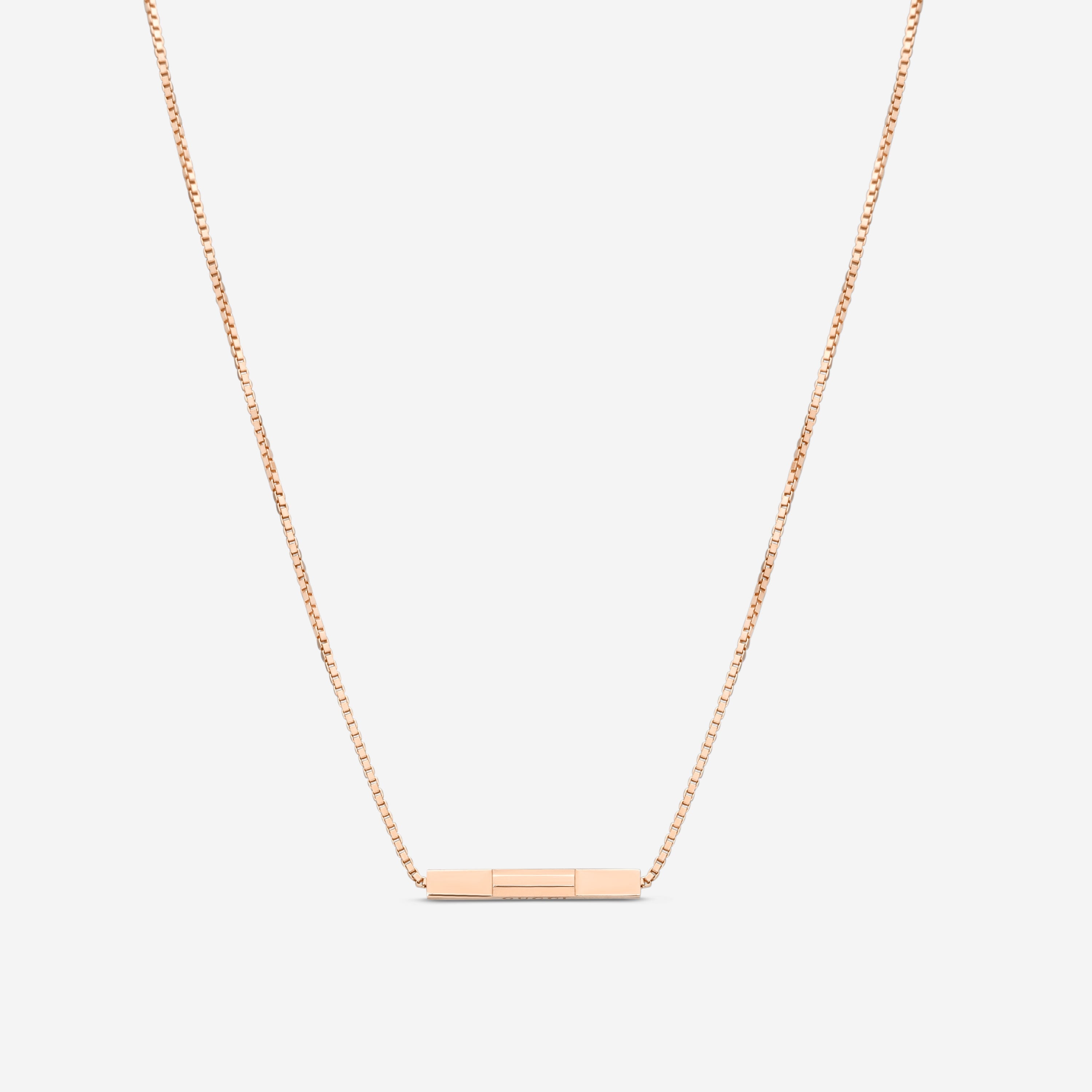 Gucci Link to Love 18K Rose Gold Necklace YBB66210800200U — view 3