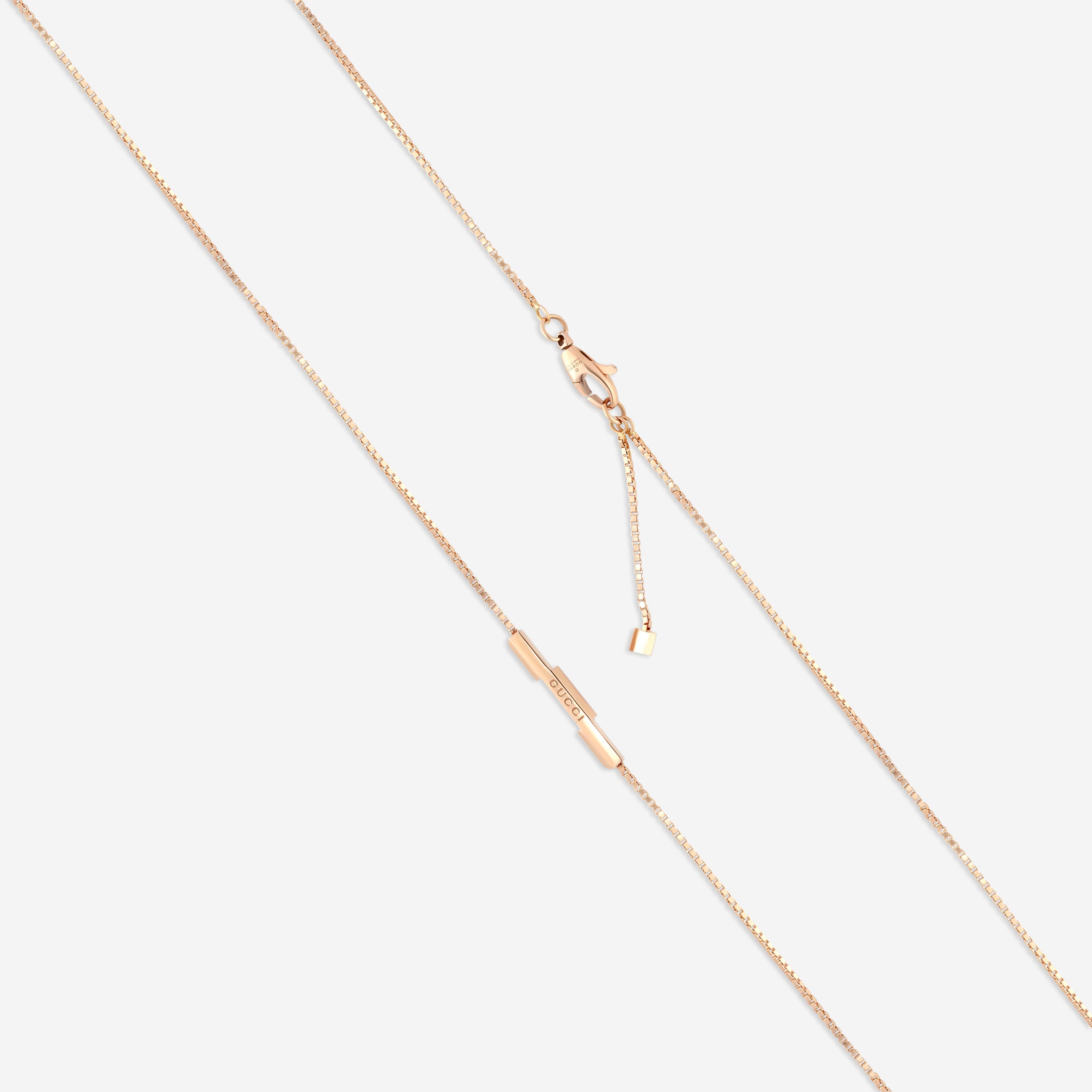 Gucci Link to Love 18K Rose Gold Necklace YBB66210800200U — view 4