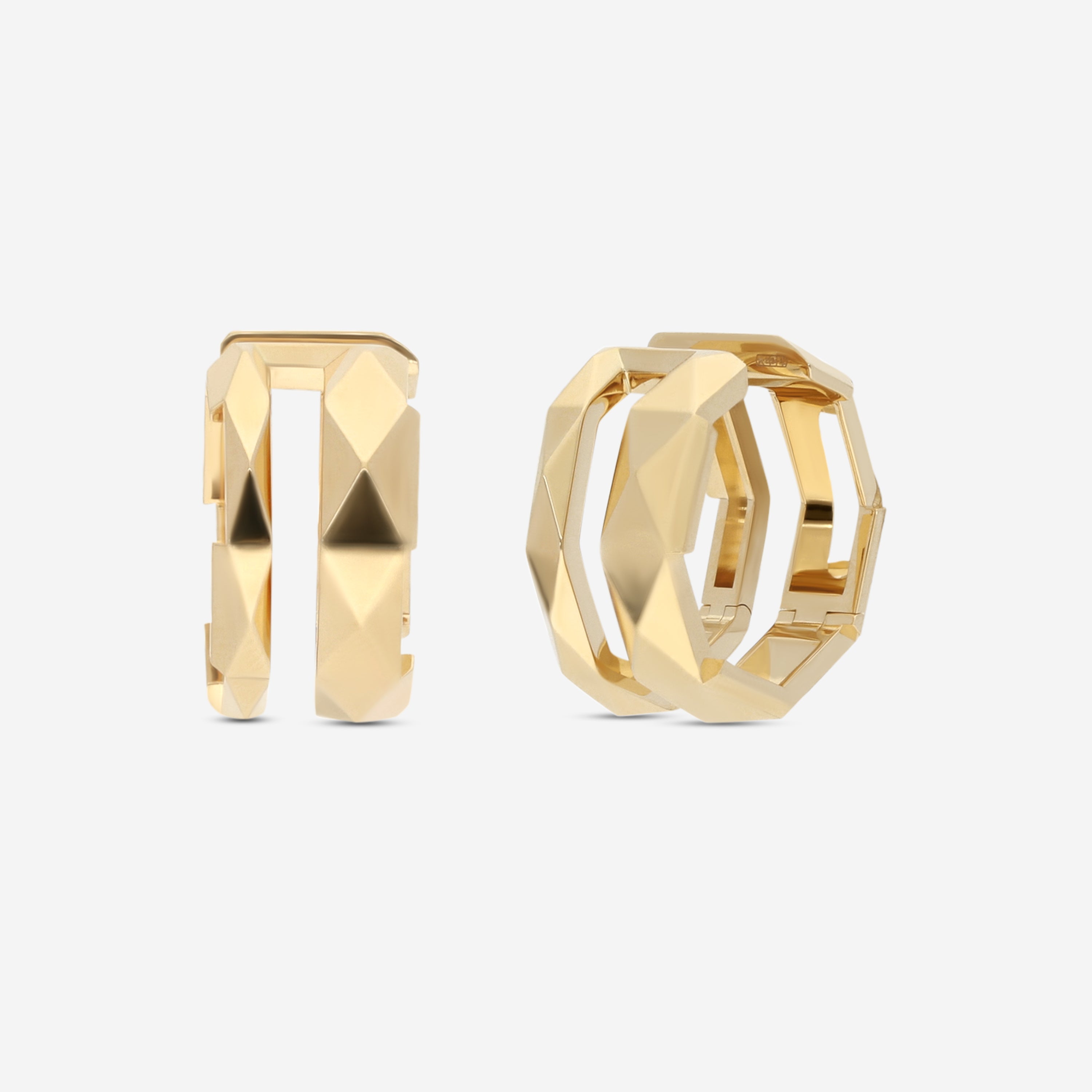Gucci Link to Love 18K Yellow Gold Hoop Earrings YBD74564900100U