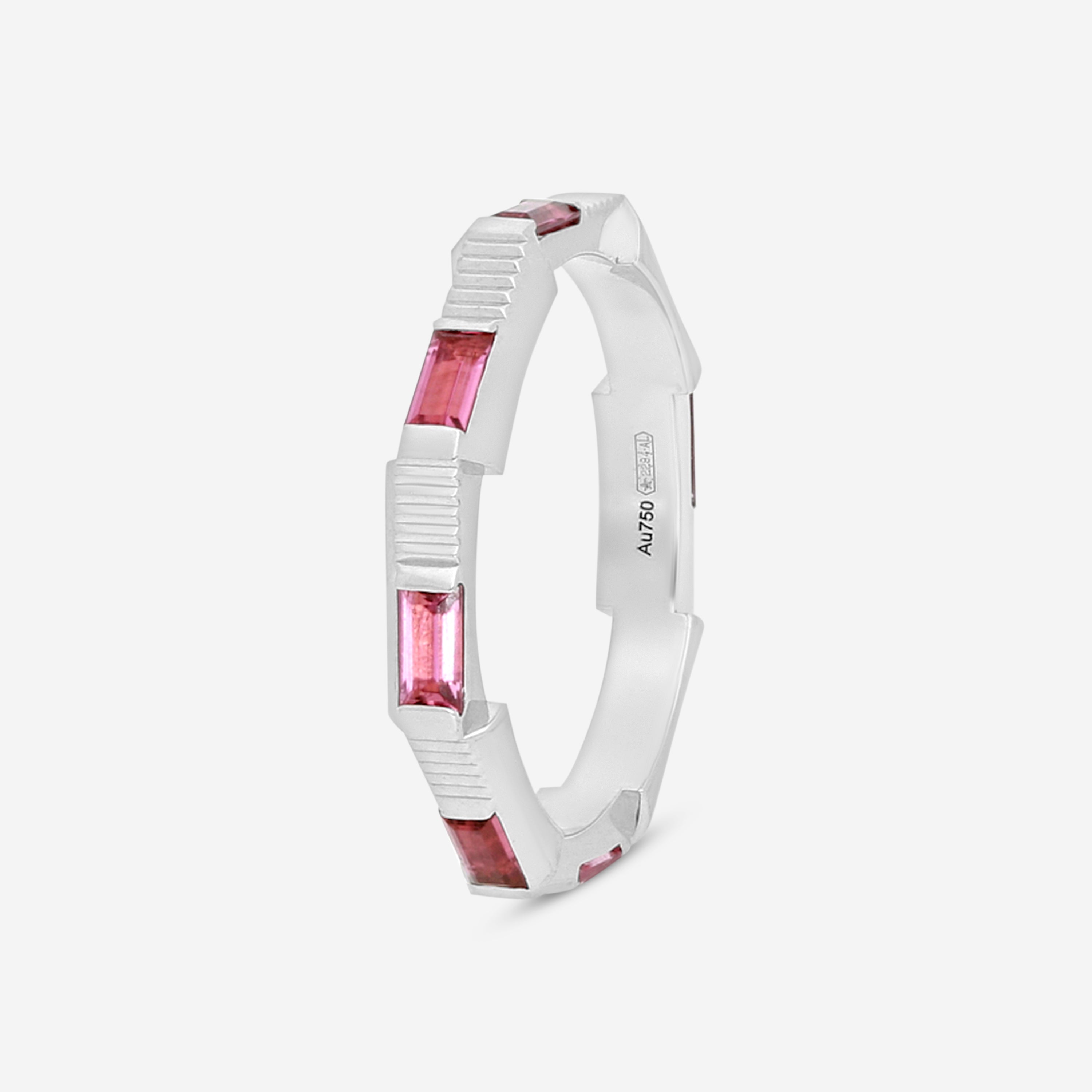 Gucci Link to Love 18K White Gold Rubellite Ring YBC662256001017 — view 2
