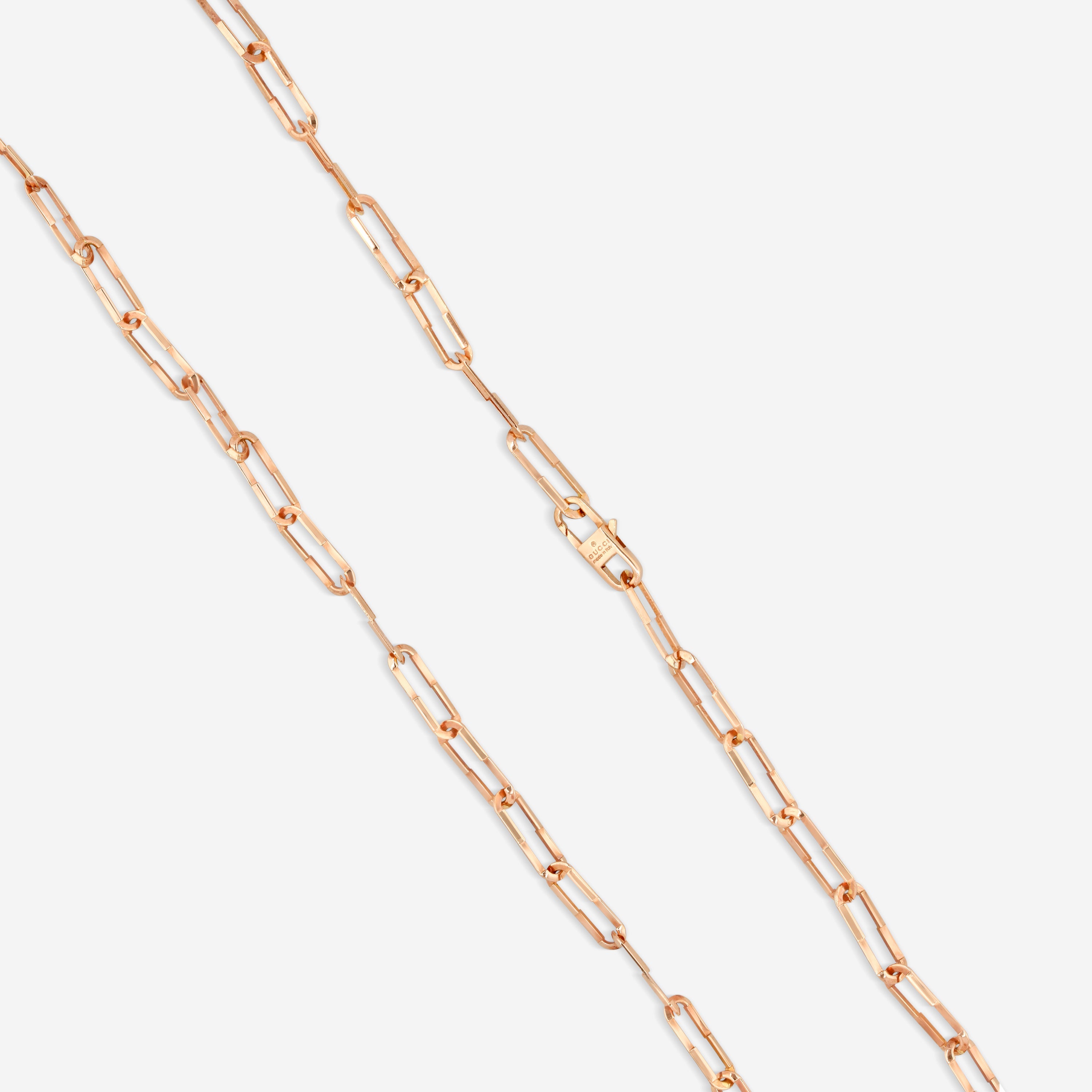 Gucci Link to Love 18K Rose Gold Chain Necklace YBB74565400100U — view 3