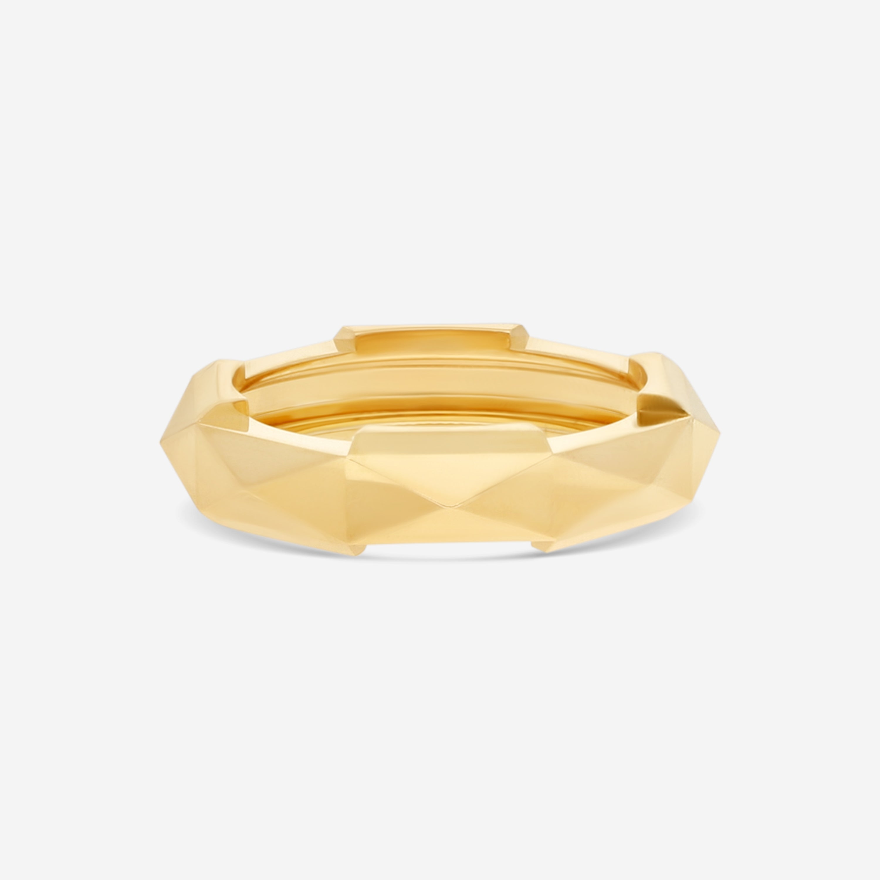 Gucci Link to Love Studded 18K Yellow Gold Ring YBC662188001011 — view 3