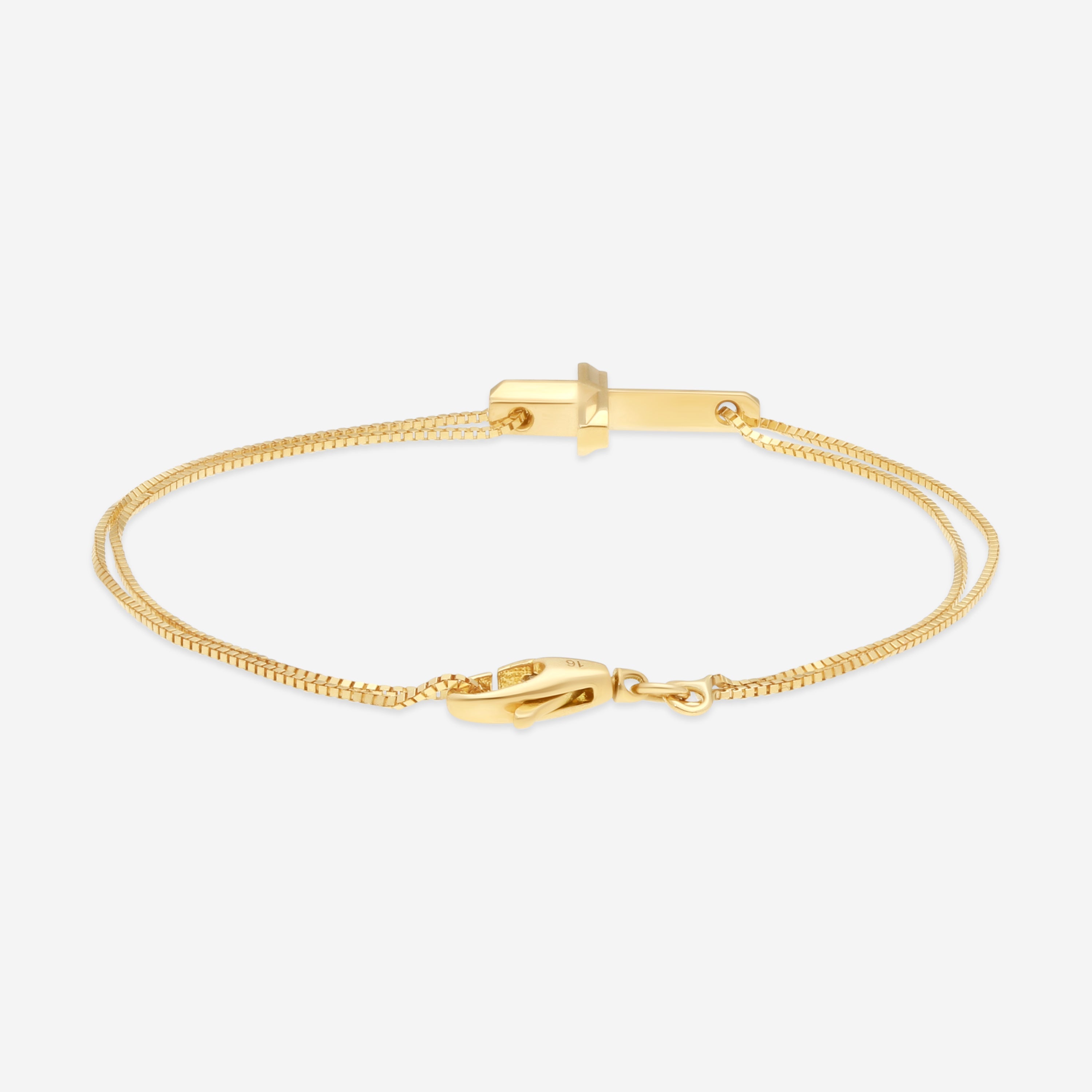 Gucci Link to Love 18K Yellow Gold Cross Chain Bracelet YBA759354001016 — view 3