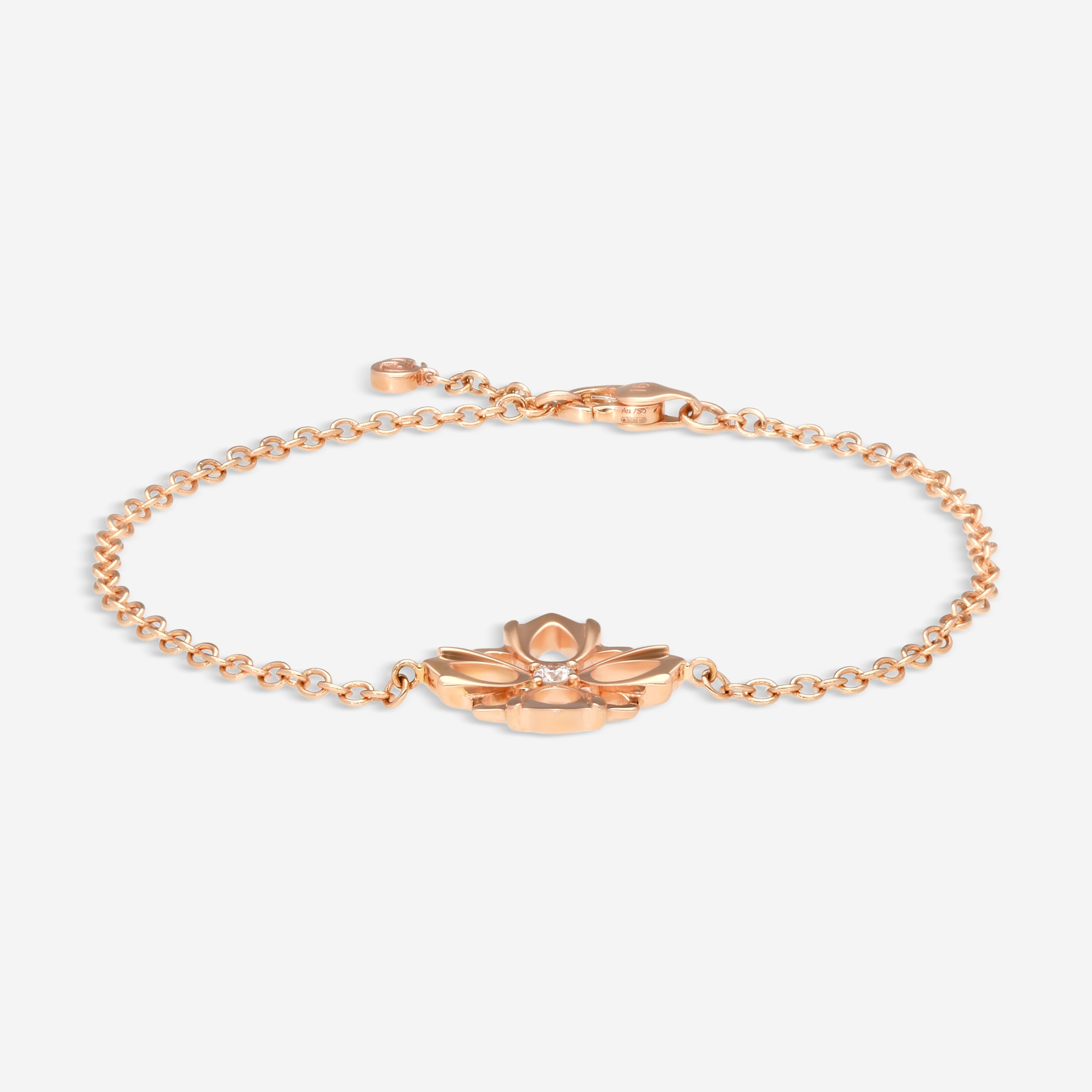 Gucci 18K Rose Gold Diamond Chain Bracelet YBA796247001016 — view 2