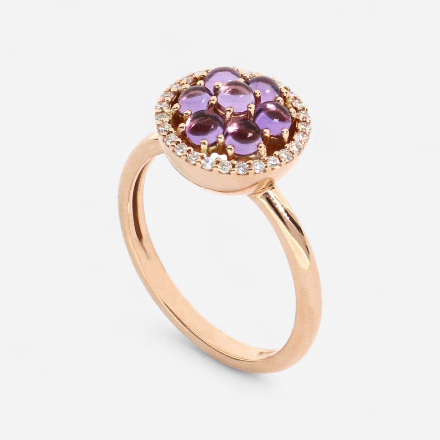 Tavanti 18K Rose Gold Diamond & Amethyst Ring Sz. 8 JF-20-0180F-153