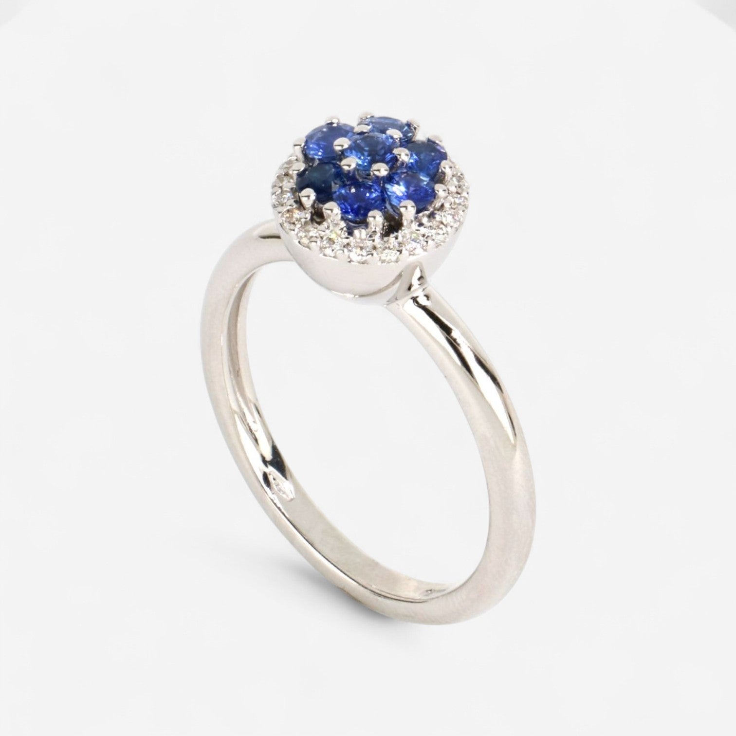Tavanti 18K White Gold Diamond & Sapphire Ring Sz. 8 JF-20-0179F-144