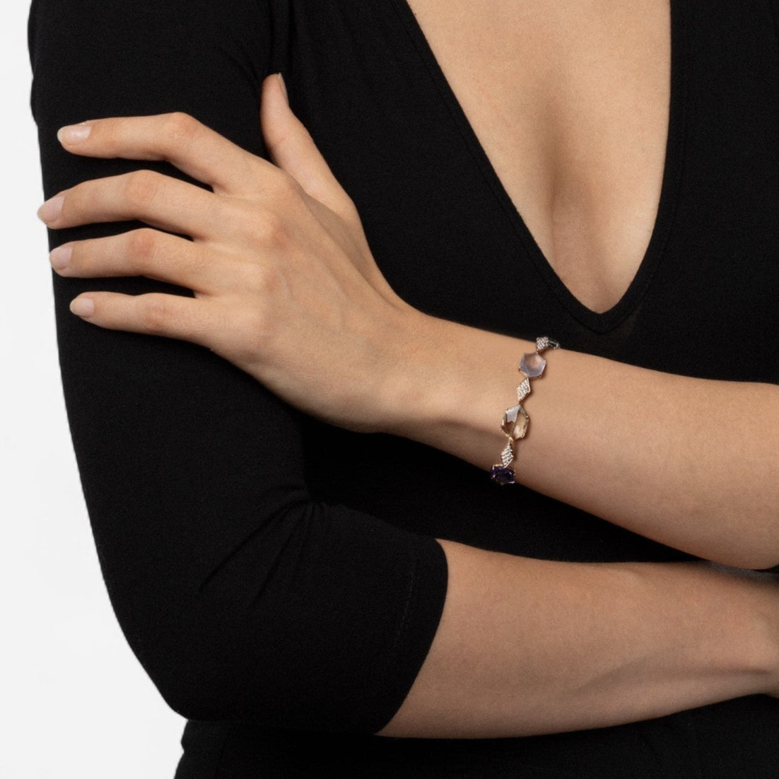Tavanti 18K Rose Gold Multistone Bracelet JF-85-0236F-82 — view 2