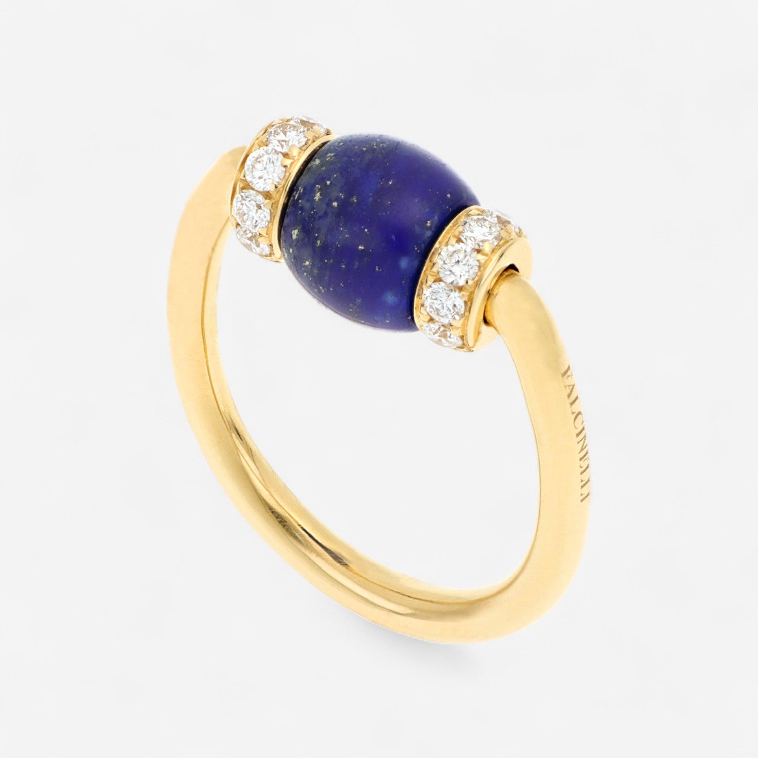 Tavanti 18K Yellow Gold Diamond & Lapis Lazuli Ring Sz. 6.25 JF-20-0227-LA-Y-38