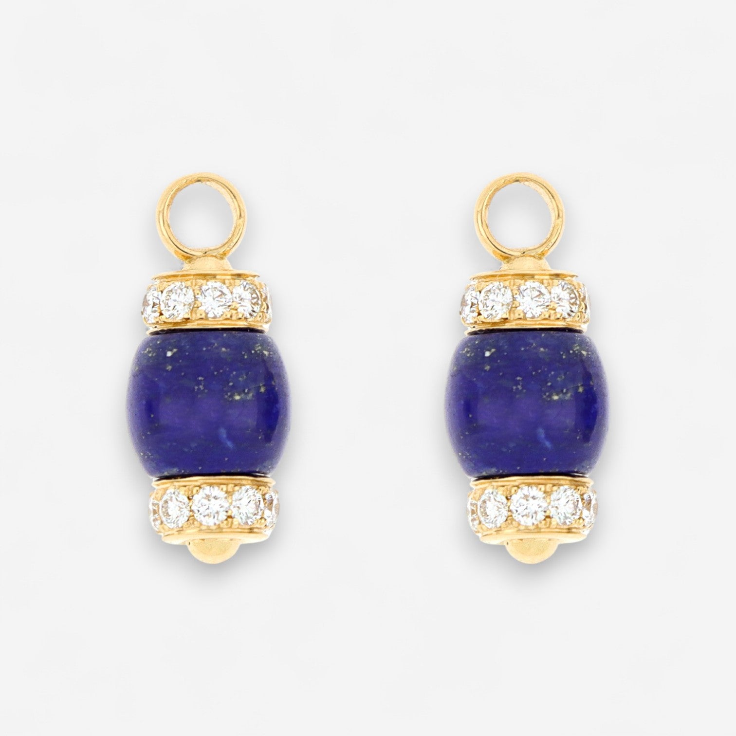 Tavanti 18K Yellow Gold Diamond & Lapis Lazuli Drop Earrings JF-75-1192-LA-Y — view 2
