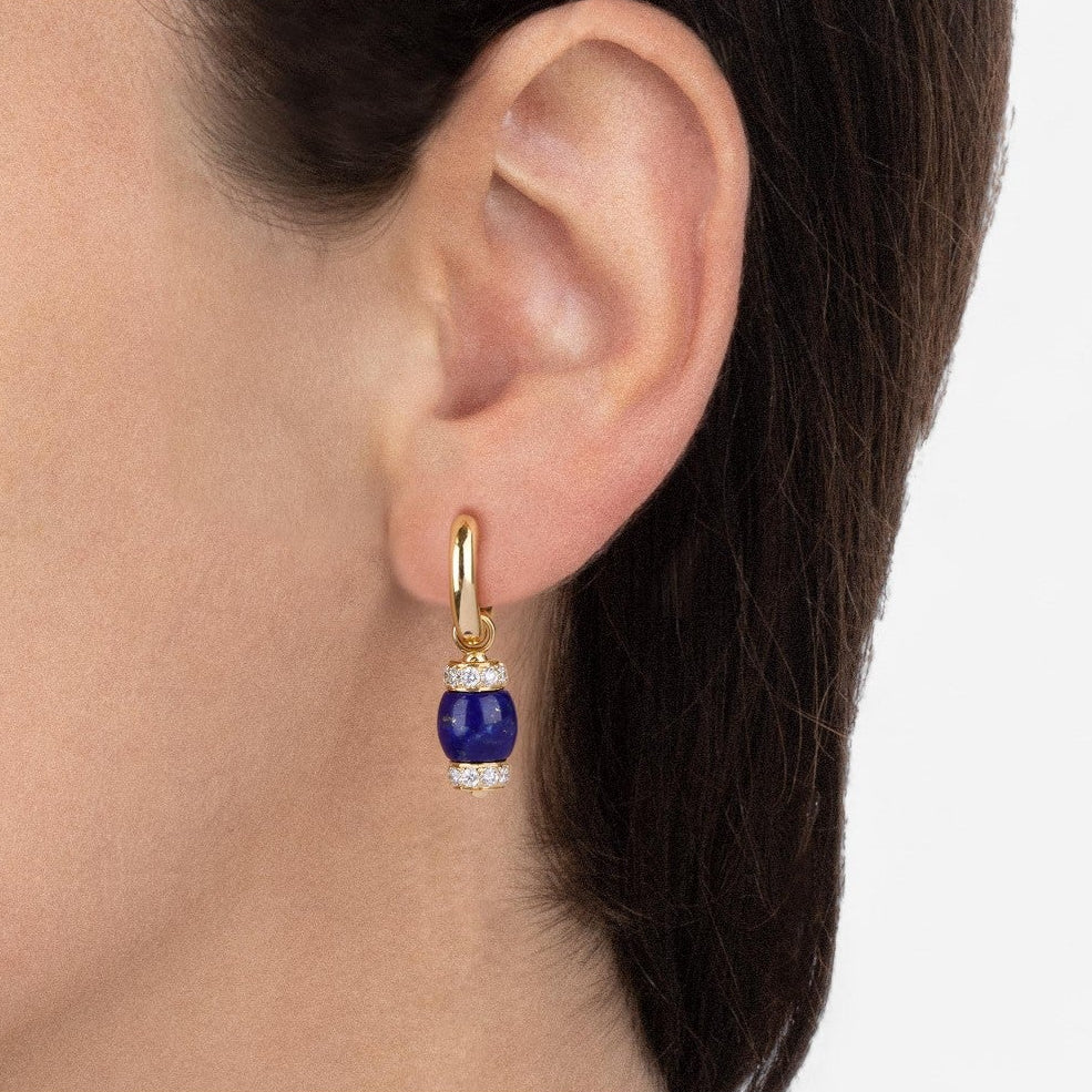 Tavanti 18K Yellow Gold Diamond & Lapis Lazuli Drop Earrings JF-75-1192-LA-Y — view 3