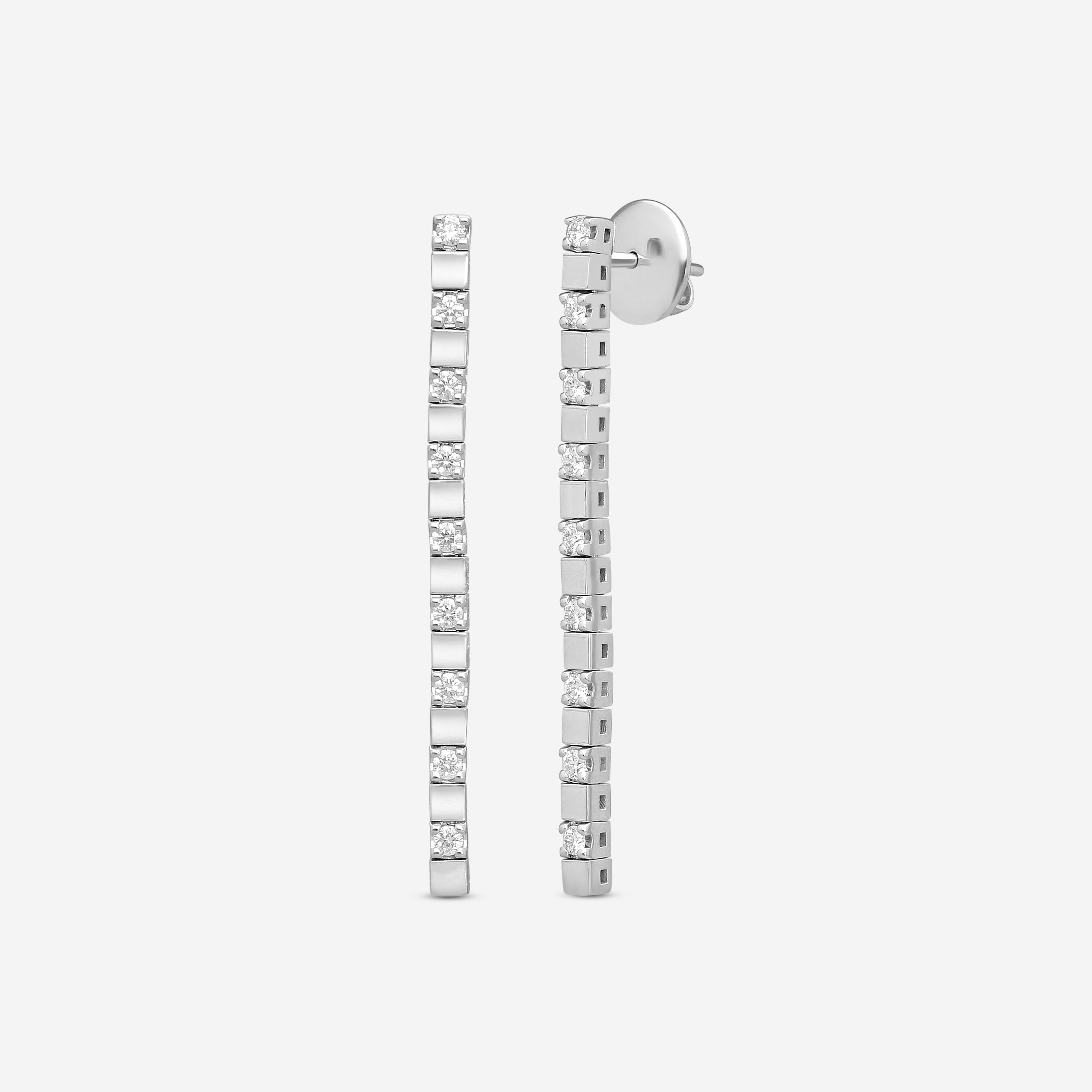 Crivelli 18K Gold Diamond Dangle Drop Earrings E028 — view 5