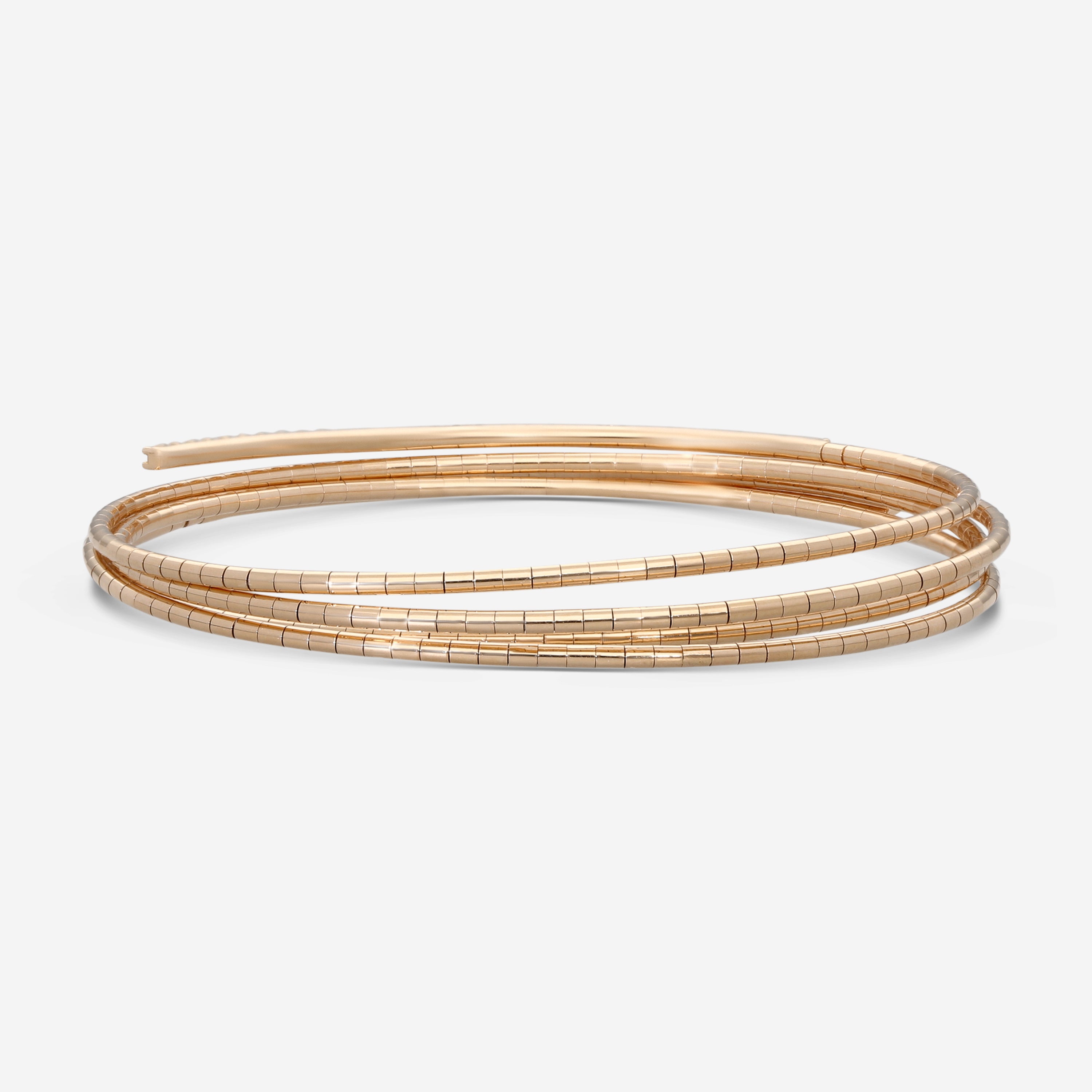Mattia Cielo Rugiada Tennis 18K Rose Gold & Titanium Diamond Wrap Bracelet LJWR349-PM — view 4