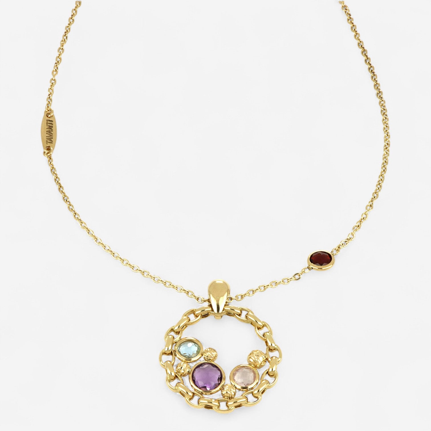 Tavanti Luna 18K Yellow Gold Citrine, Quartz & Garnet Pendant Necklace NF020CL-Y-193 — view 2