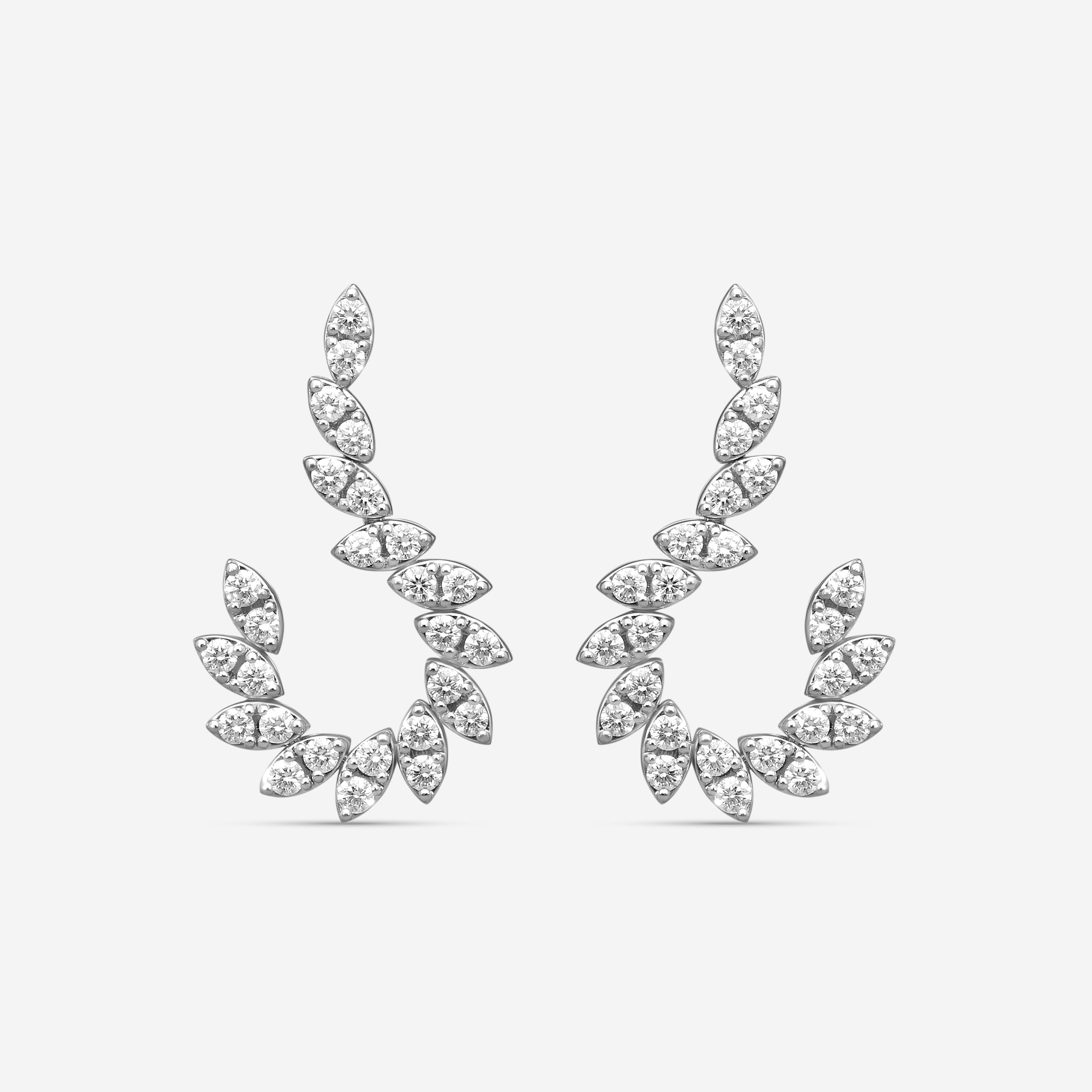 Roberto Coin Marquesa 18K White Gold Diamond Drop Earrings 8882873AWERX