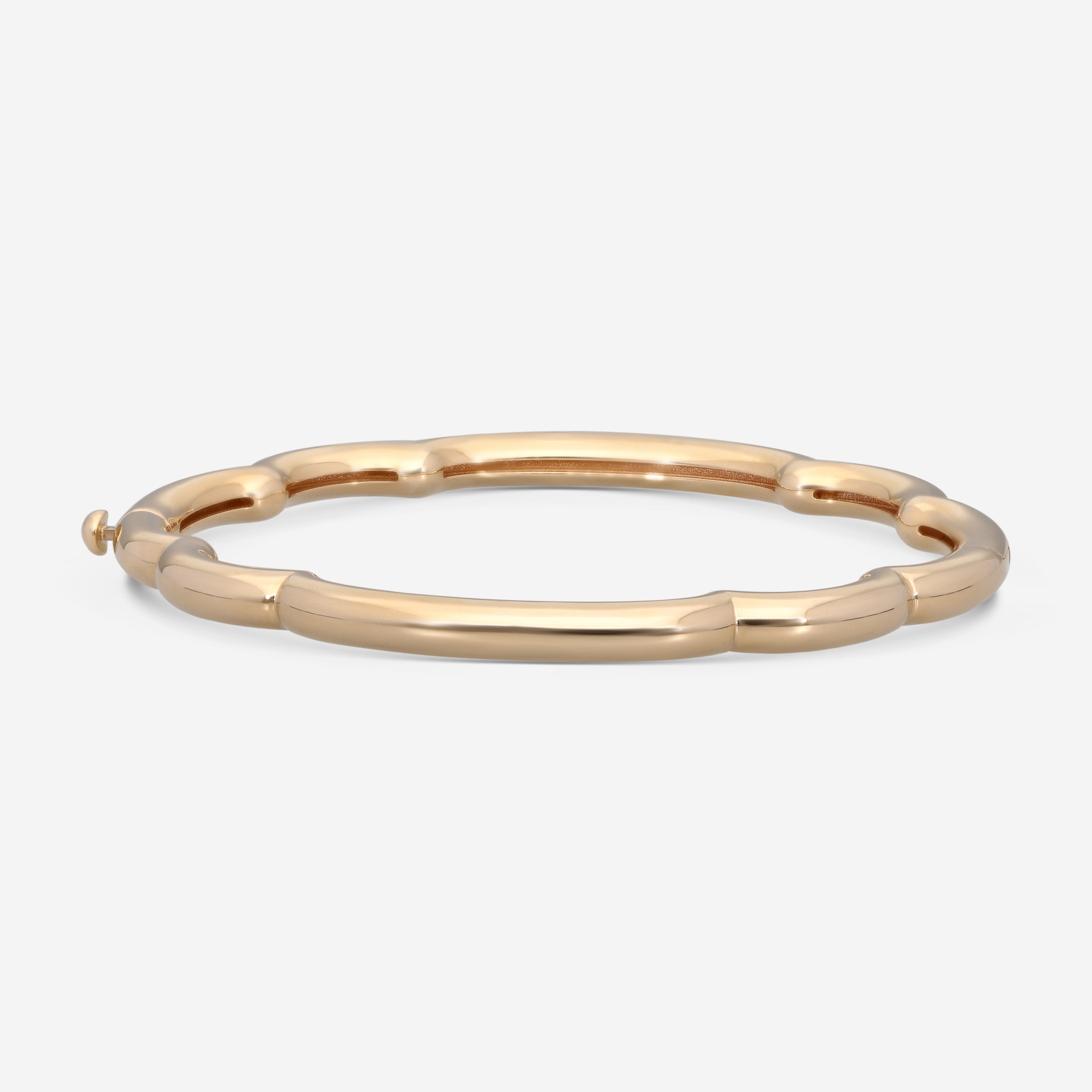 Roberto Coin Cialoma 18K Rose Gold Diamond Cloud Bangle Bracelet 7773574AXBAX — view 4