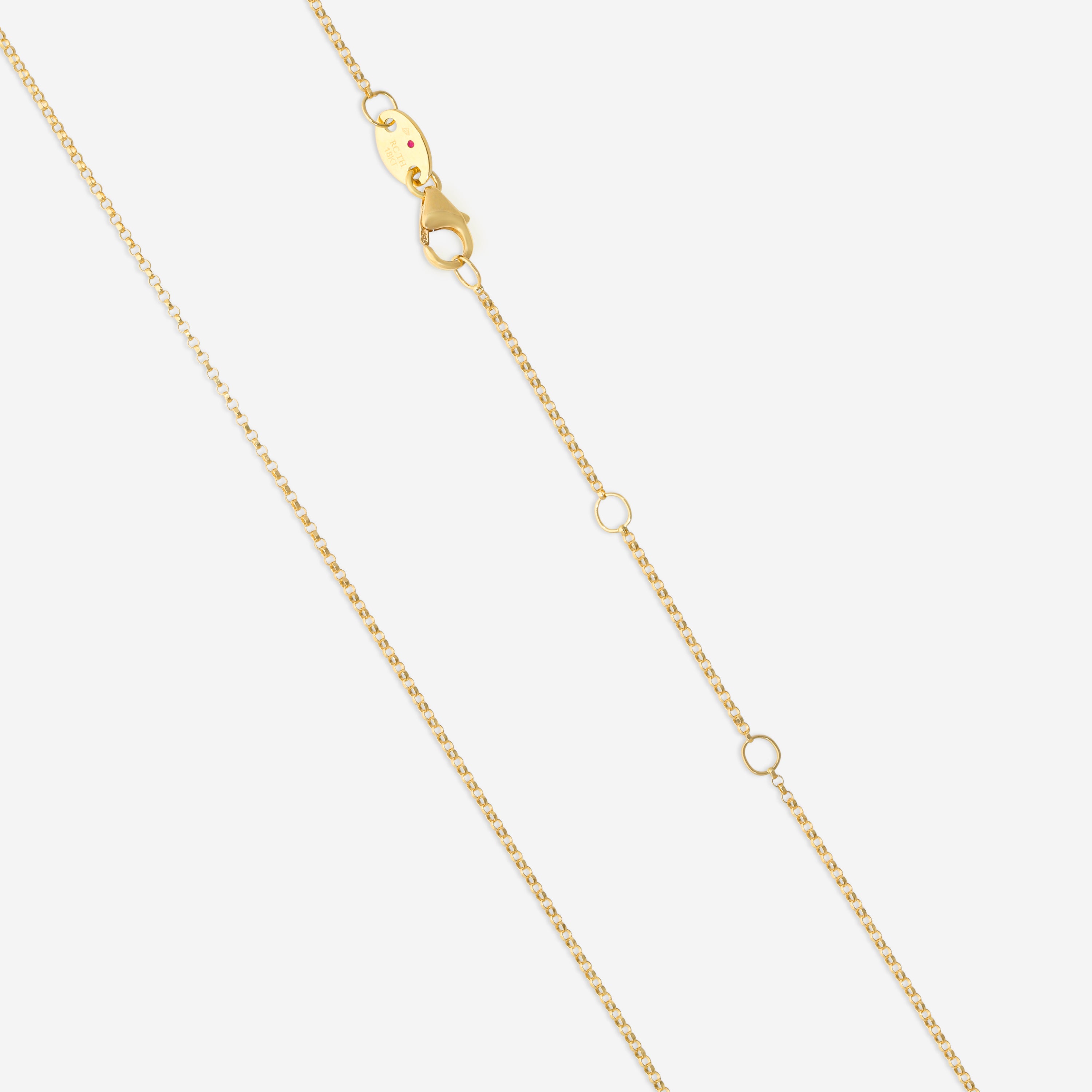 Roberto Coin Domino 18K Yellow Gold Diamond Pendant Necklace 8883335AY17X — view 3