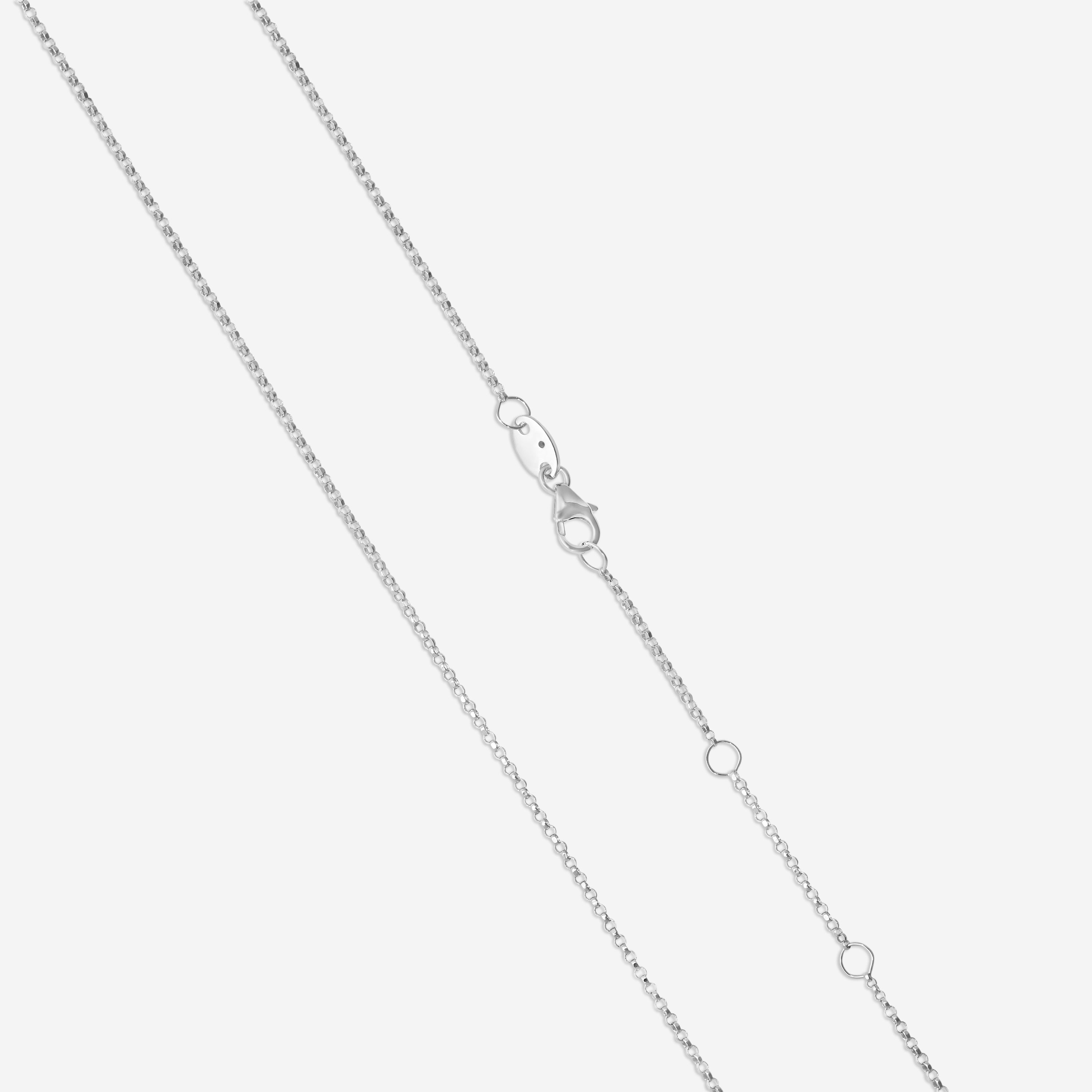 Roberto Coin Domino 18K White Gold Diamond Pendant Necklace 8883335AW17X — view 3