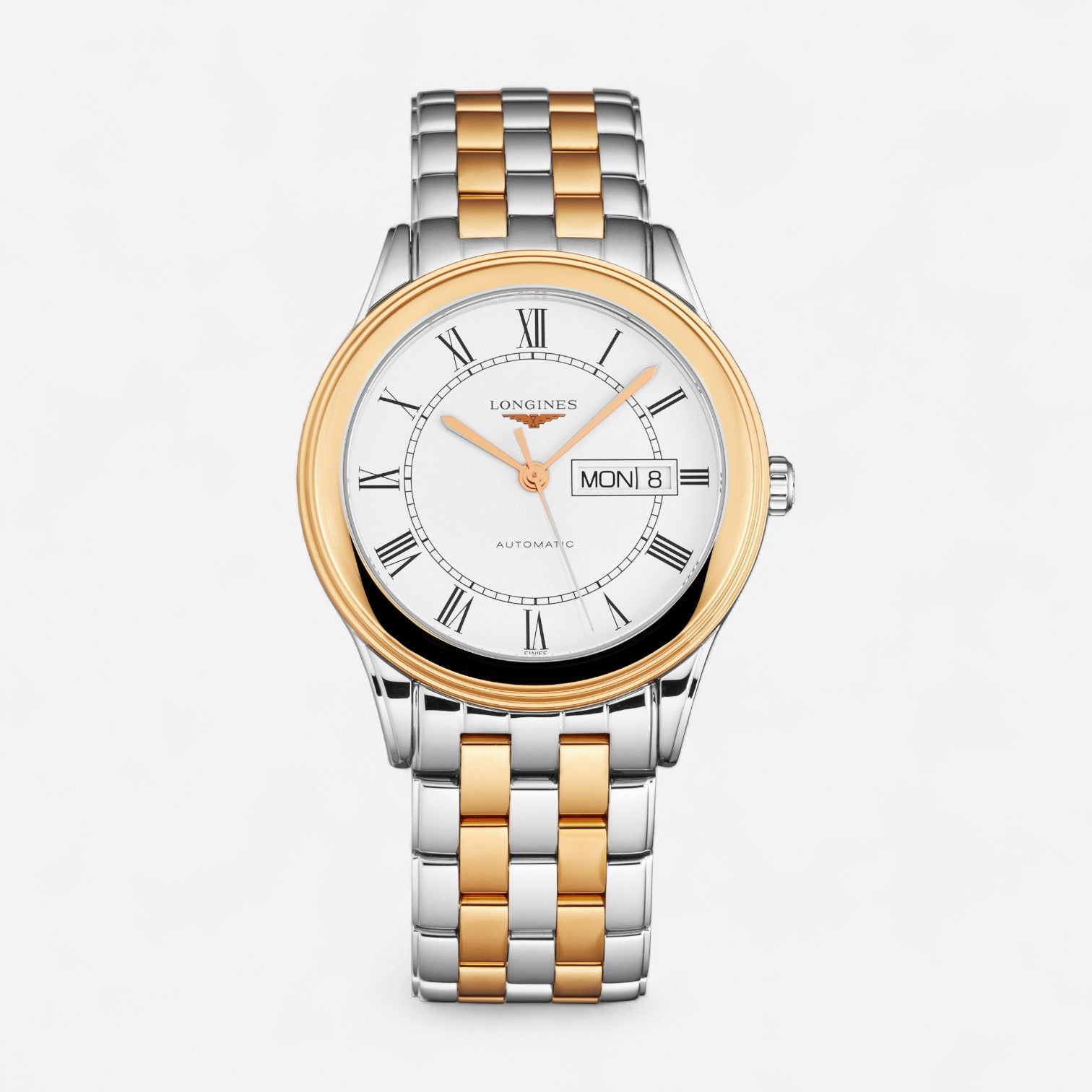 Longines Flagship Stainless Steel & 18K Rose Gold Automatic Men’s Watch L4.874.3.91.7