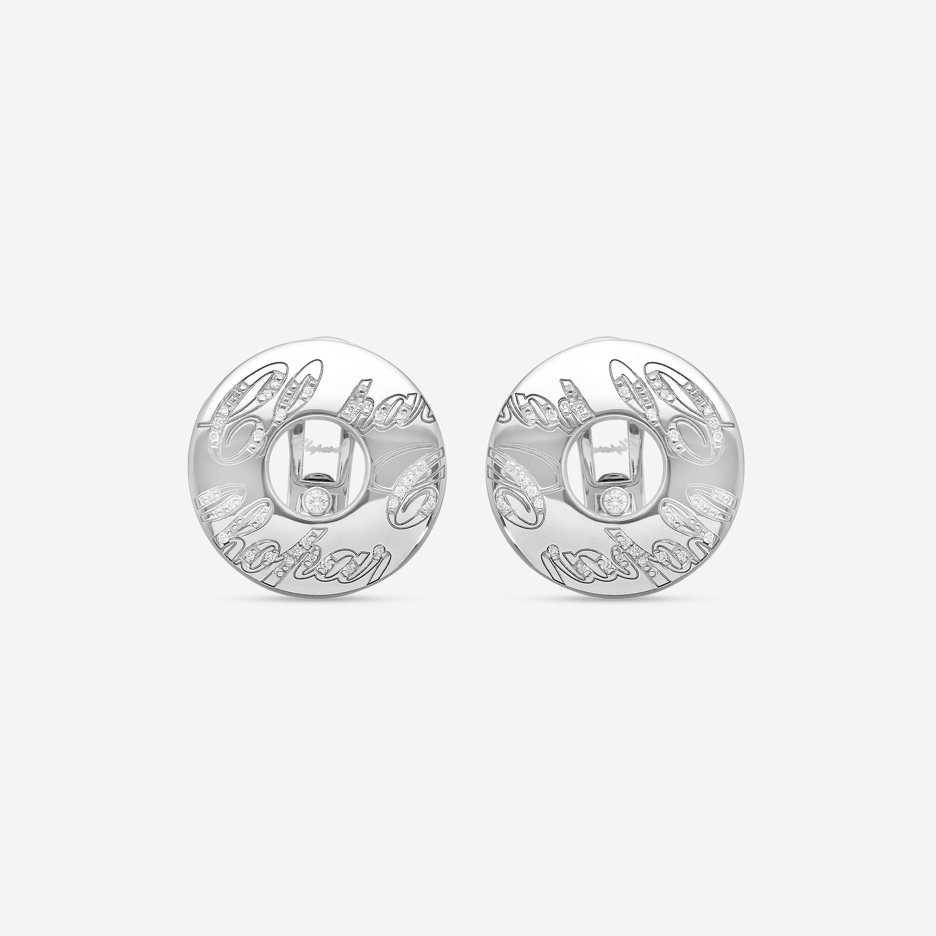 Chopard Chopardissimo 18K White Gold Diamond Earrings 847601-1001 — view 2