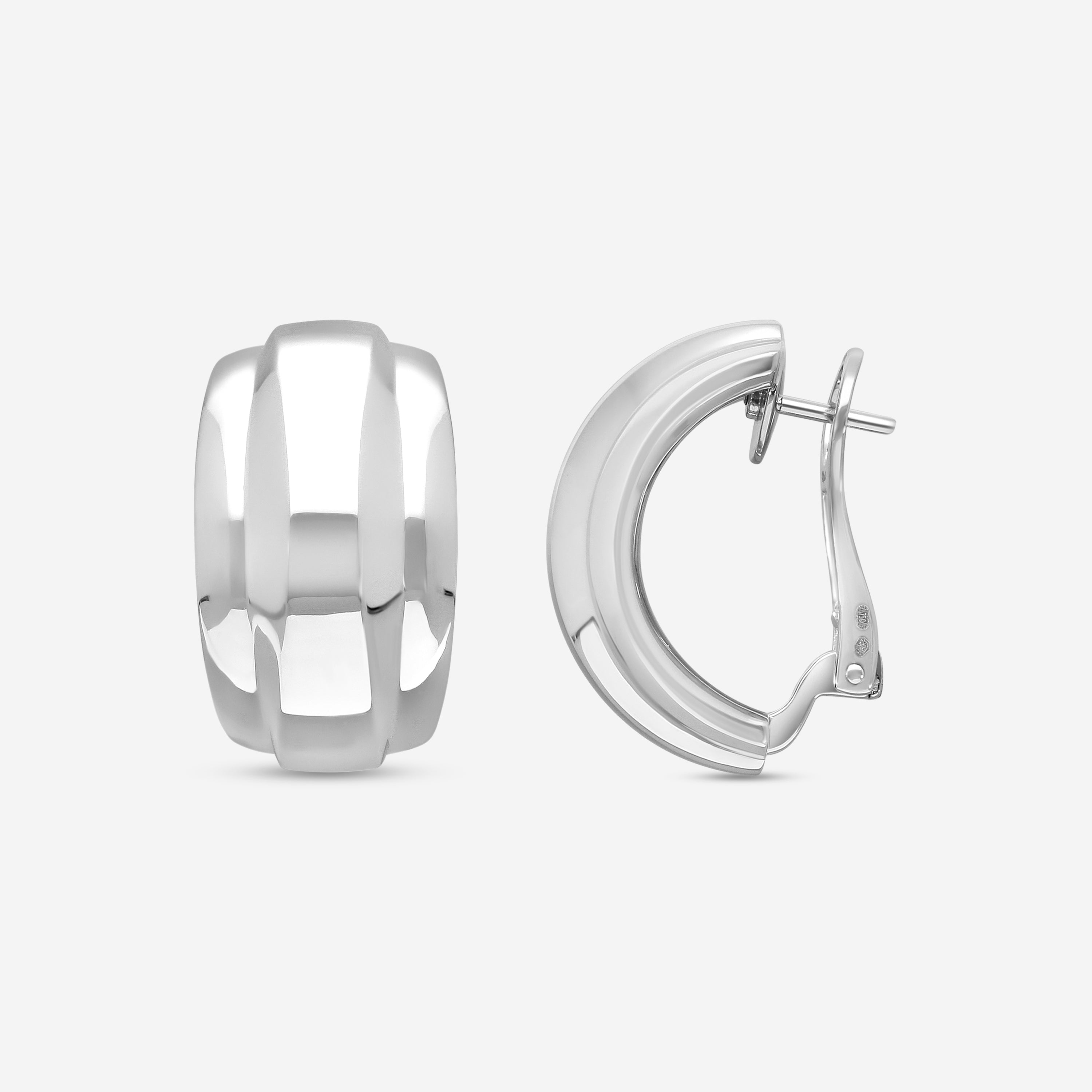 Chopard La Strada 18K White Gold Hoop Earrings 849255-1001 — view 3