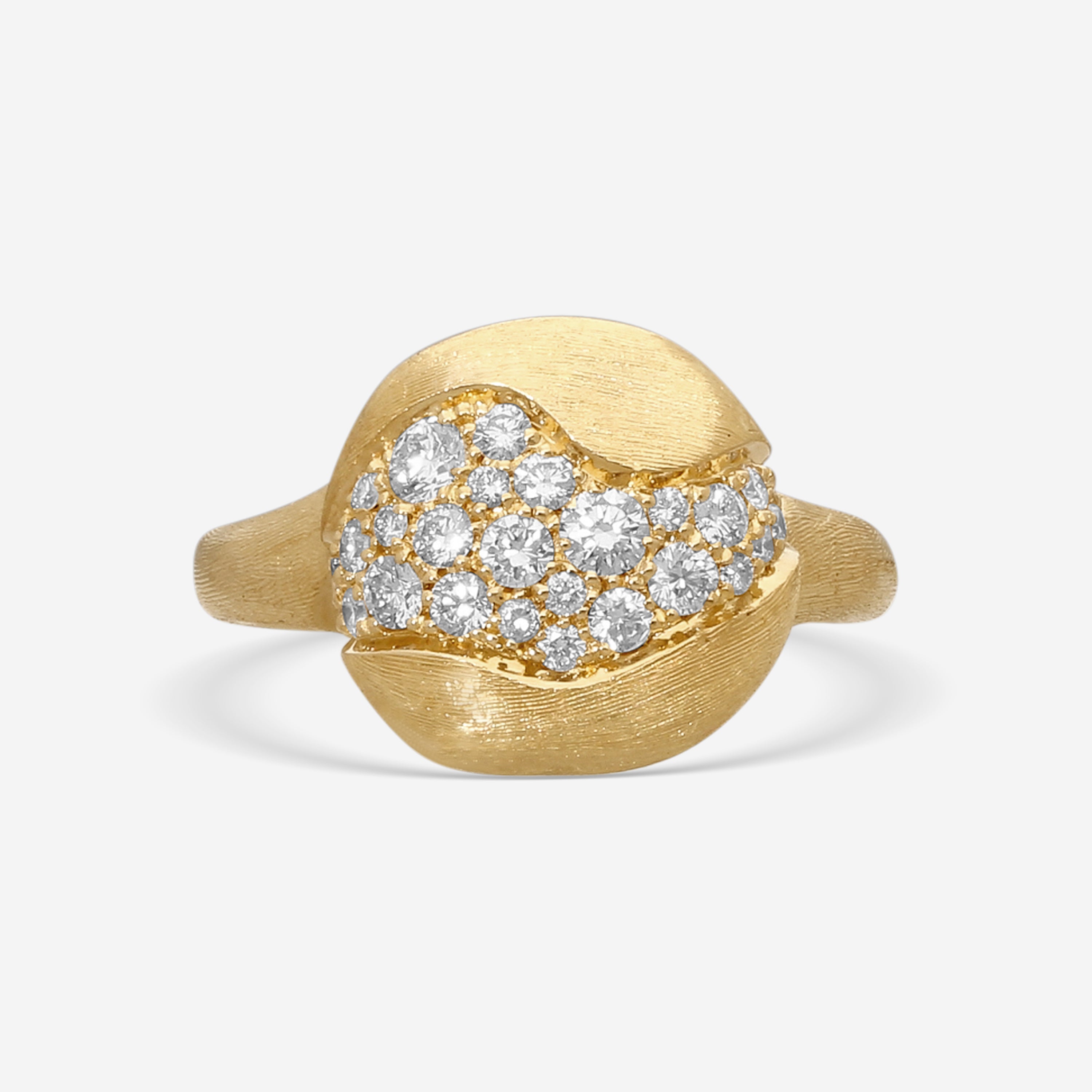 Marco Bicego Africa 18K Yellow Gold Diamond Statement Ring Sz. 6.75 AB592_B_Y_02