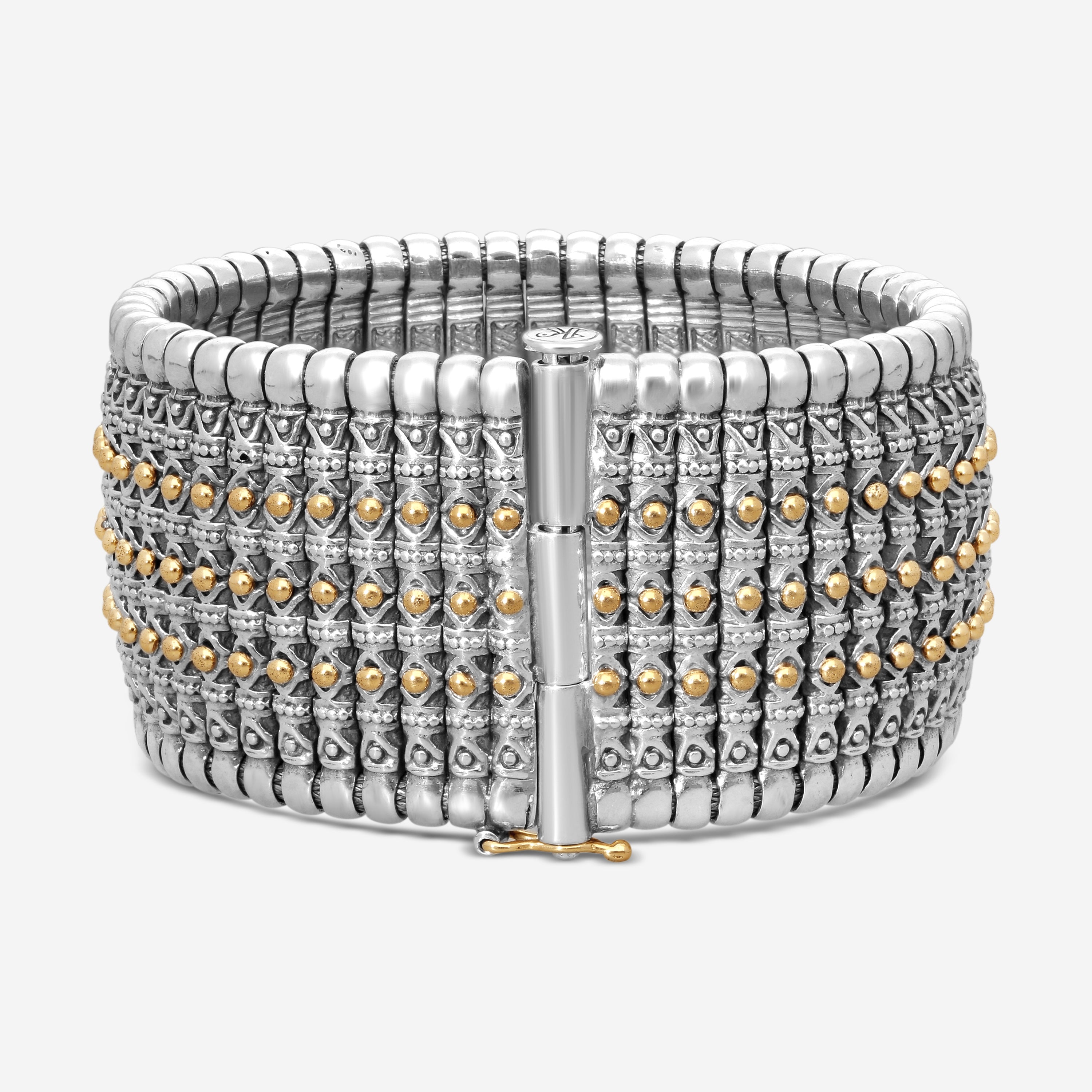 Konstantino Hera Sterling Silver & 18K Yellow Gold Cuff Bracelet BKJ27-130 — view 3