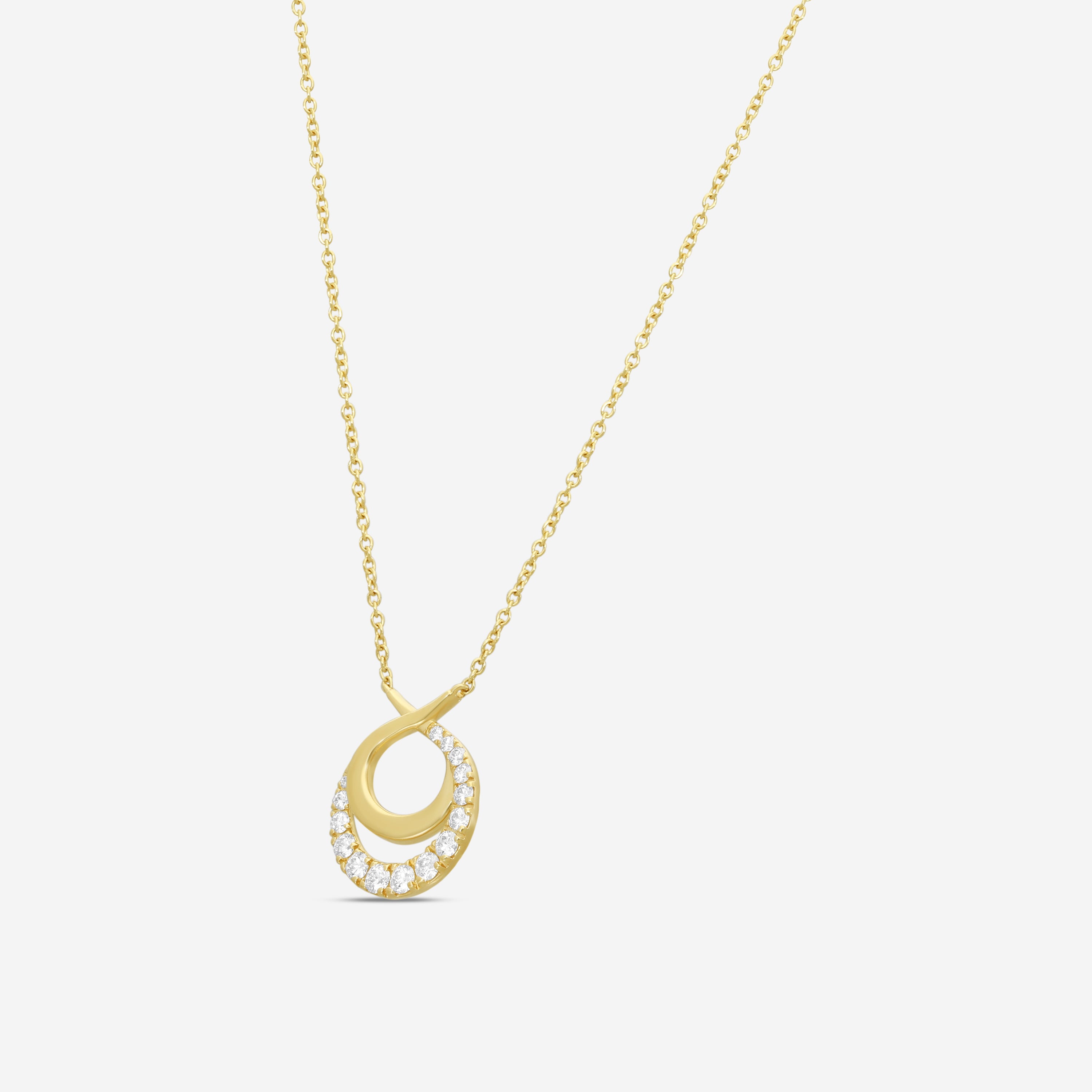 Hearts On Fire Optima 18K Yellow Gold Diamond Pendant Necklace HFNOPC00758Y — view 2