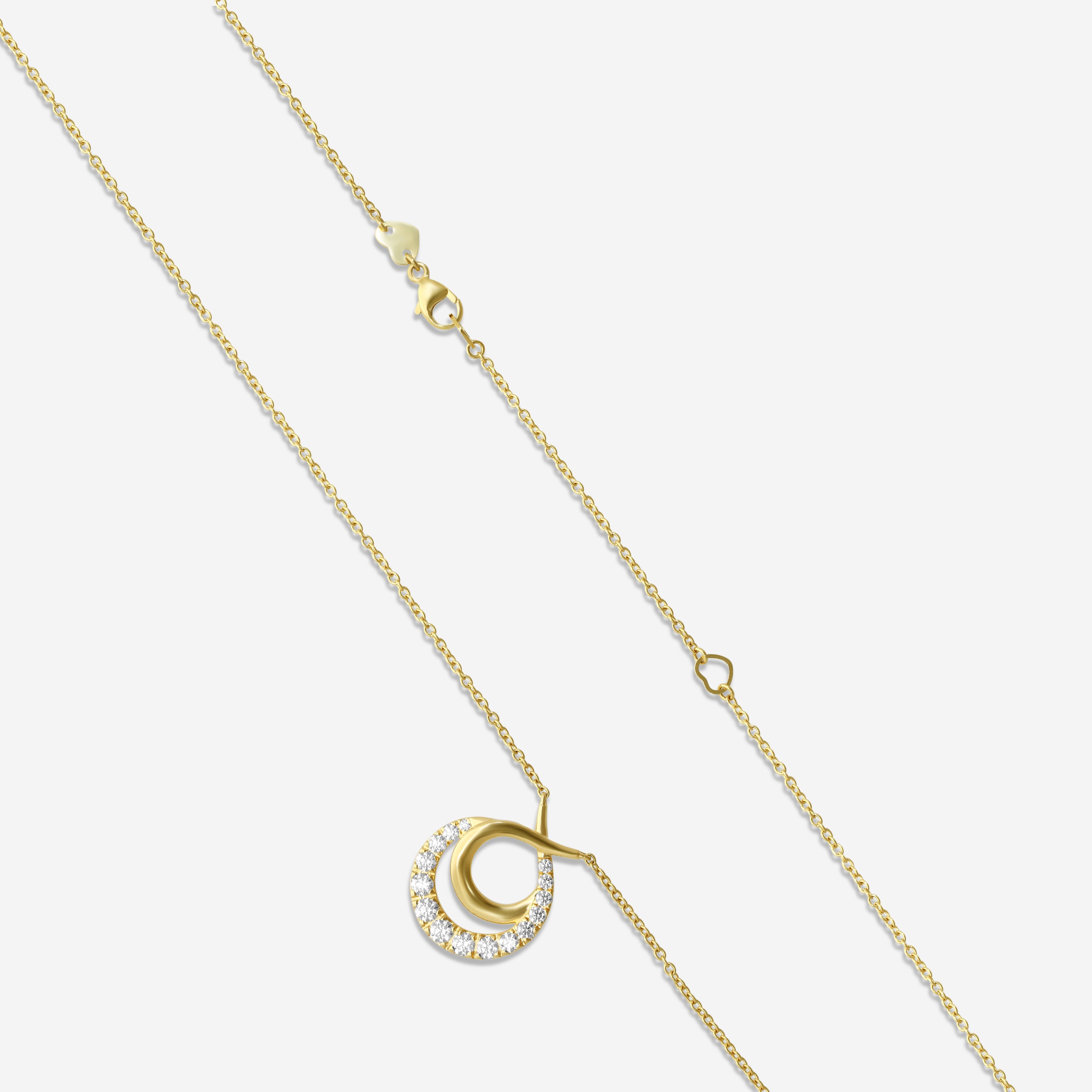 Hearts On Fire Optima 18K Yellow Gold Diamond Pendant Necklace HFNOPC00758Y — view 3
