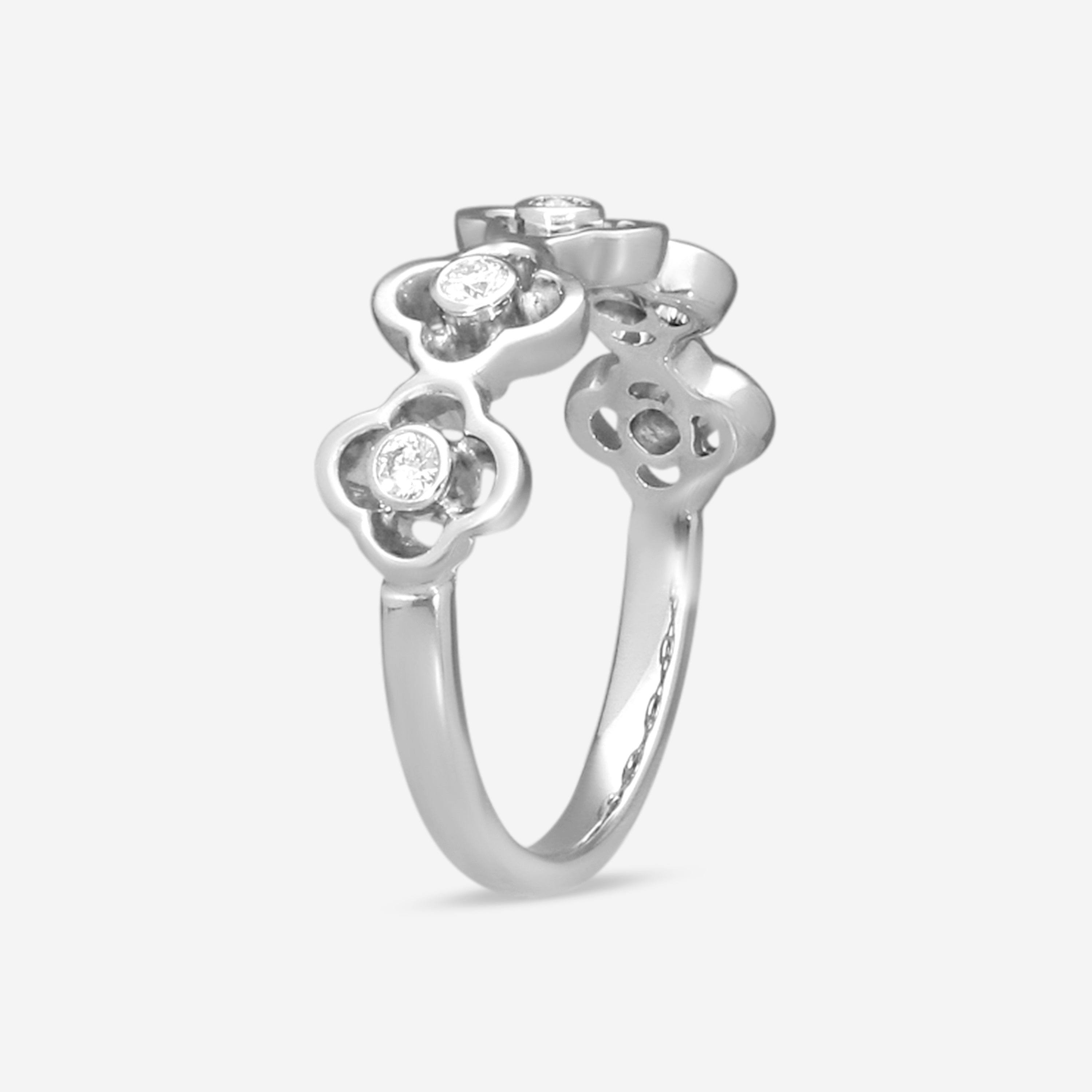 Hearts On Fire Signature 18K White Gold Diamond Ring Sz. 6.5 HBASIGPB00158W-C — view 2