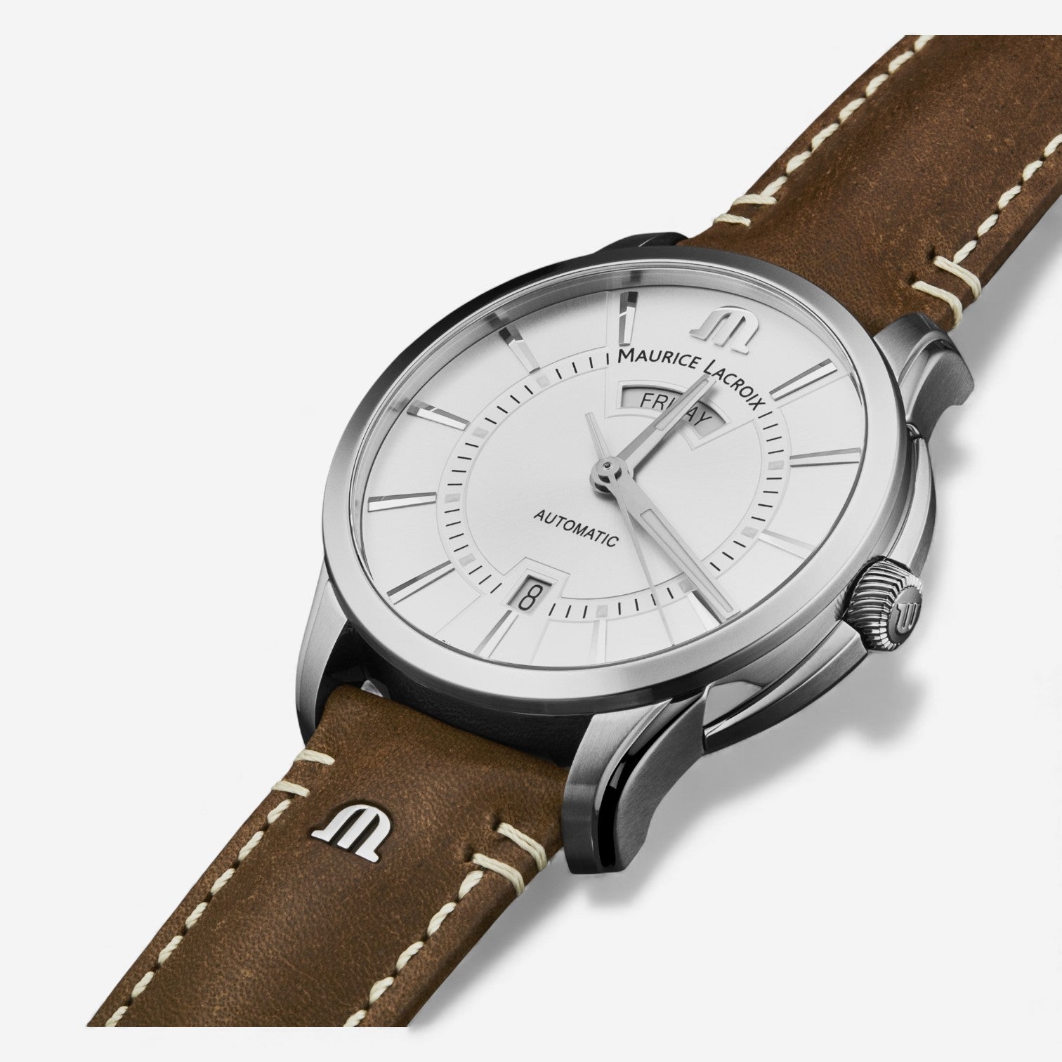 Maurice Lacroix Pontos Day Date Stainless Steel Automatic Men's Watch PT6358-SS001-130-2 — view 2