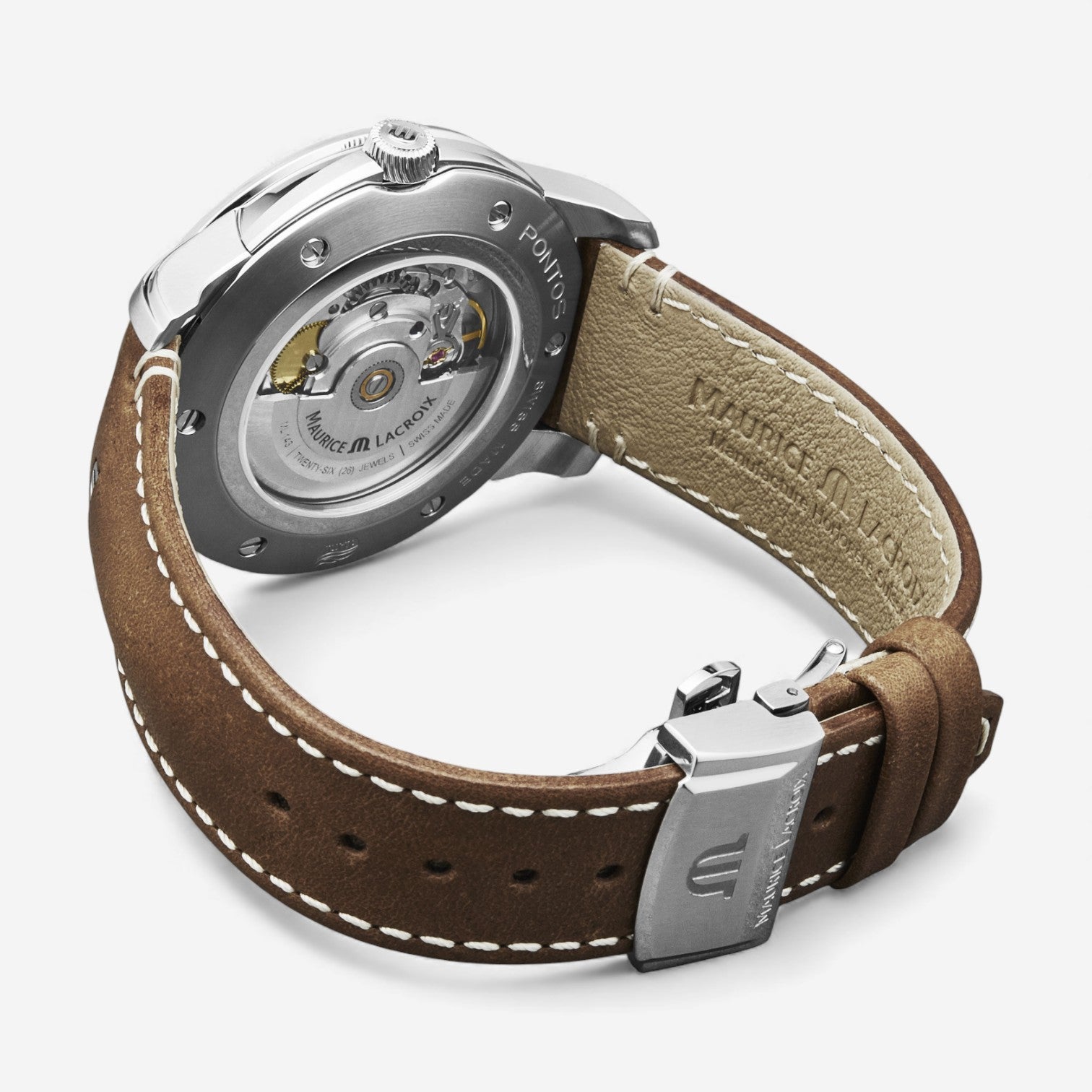 Maurice Lacroix Pontos Day Date Stainless Steel Automatic Men's Watch PT6358-SS001-130-2 — view 4