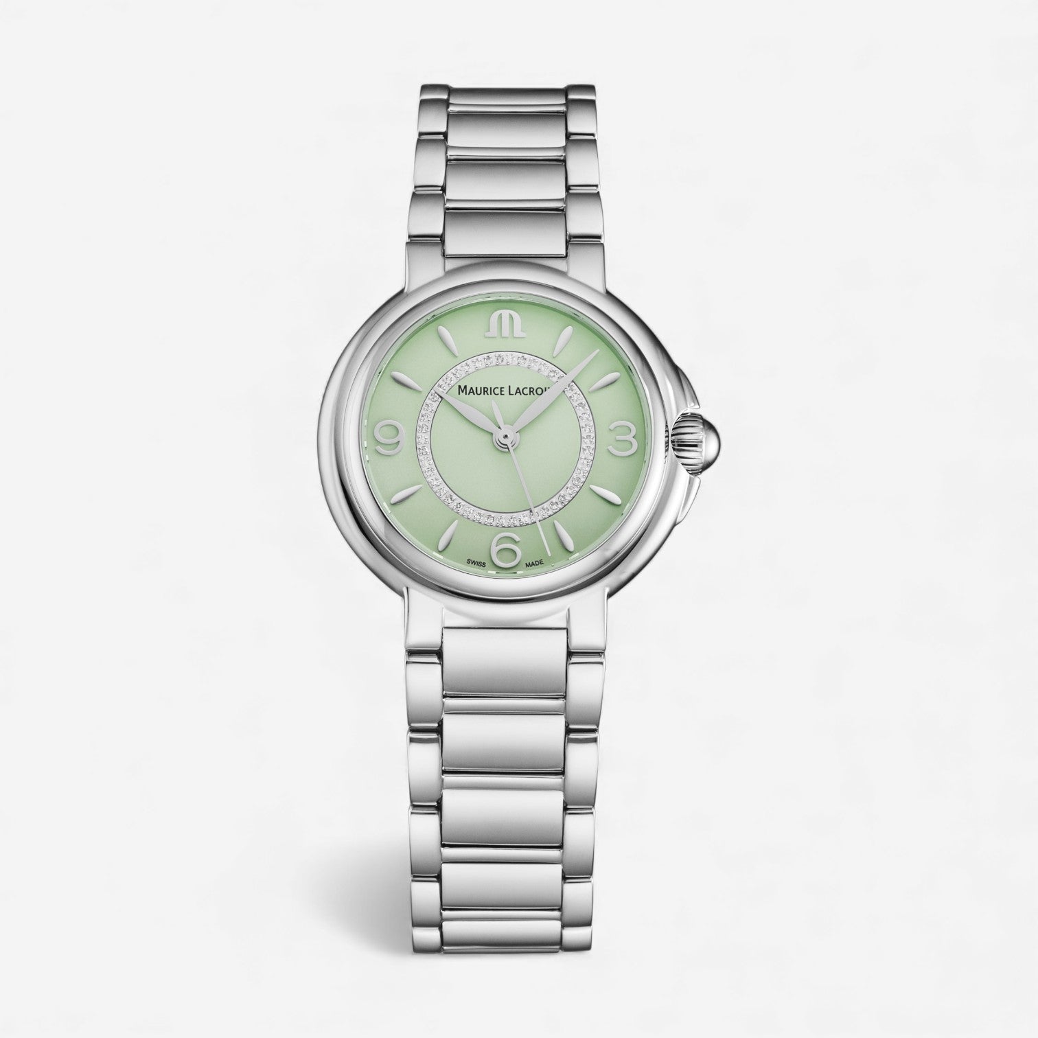 Maurice Lacroix Fiaba Stainless Steel Quartz Diamond Ladies Watch FA1104-SS002-G20-1