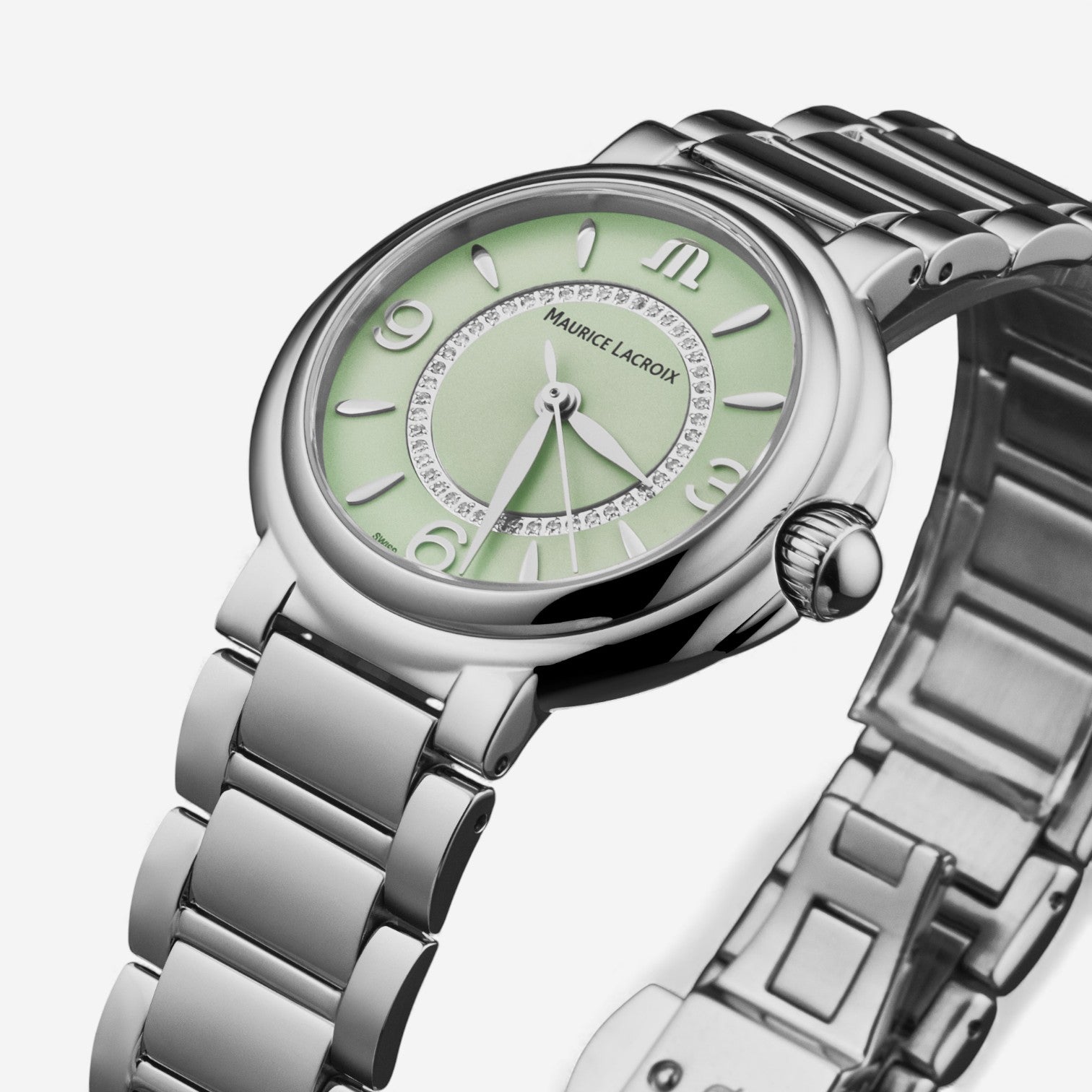 Maurice Lacroix Fiaba Stainless Steel Quartz Diamond Ladies Watch FA1104-SS002-G20-1 — view 2