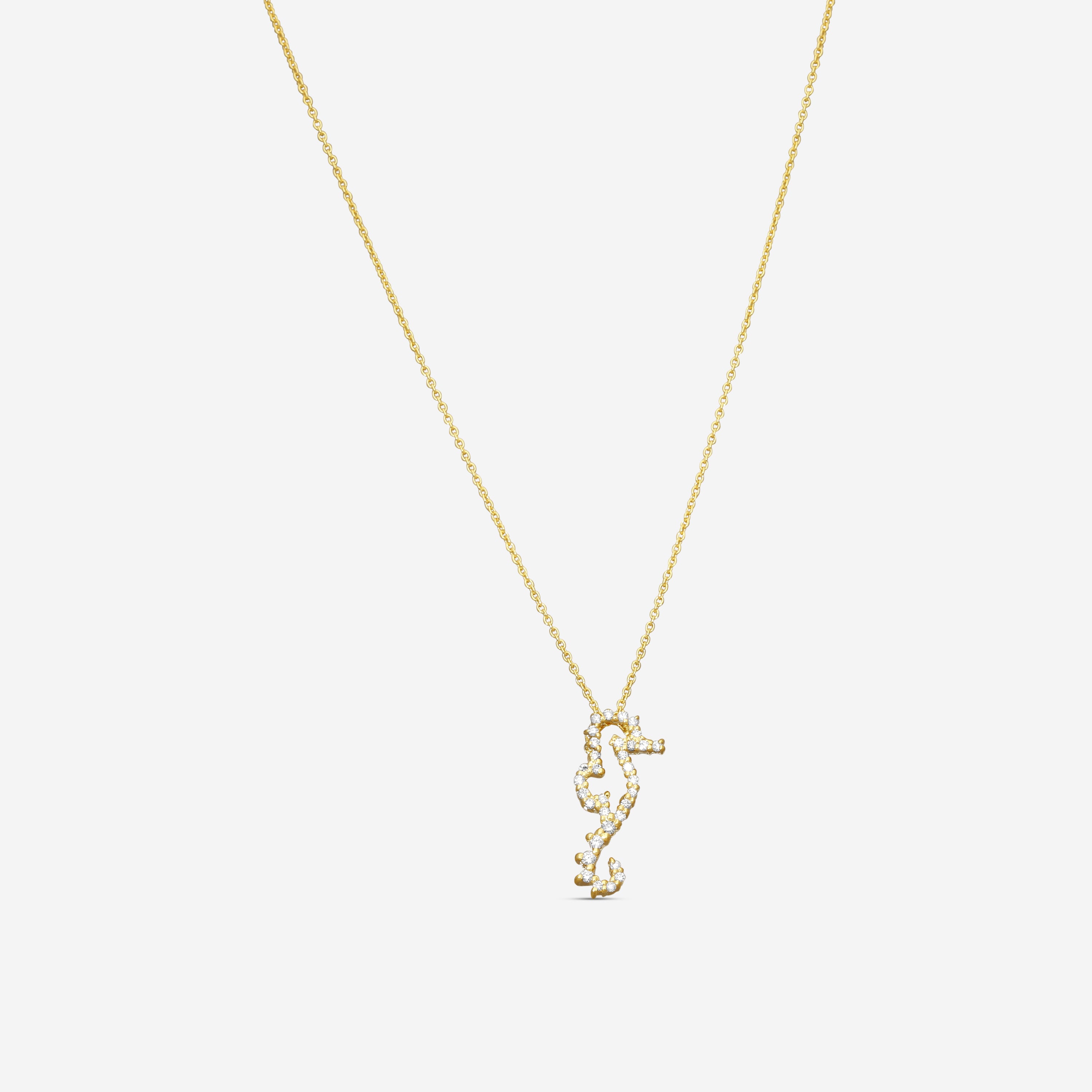 Roberto Coin 18K Yellow Gold Diamond Seahorse Pendant Necklace 001275AYCHX0