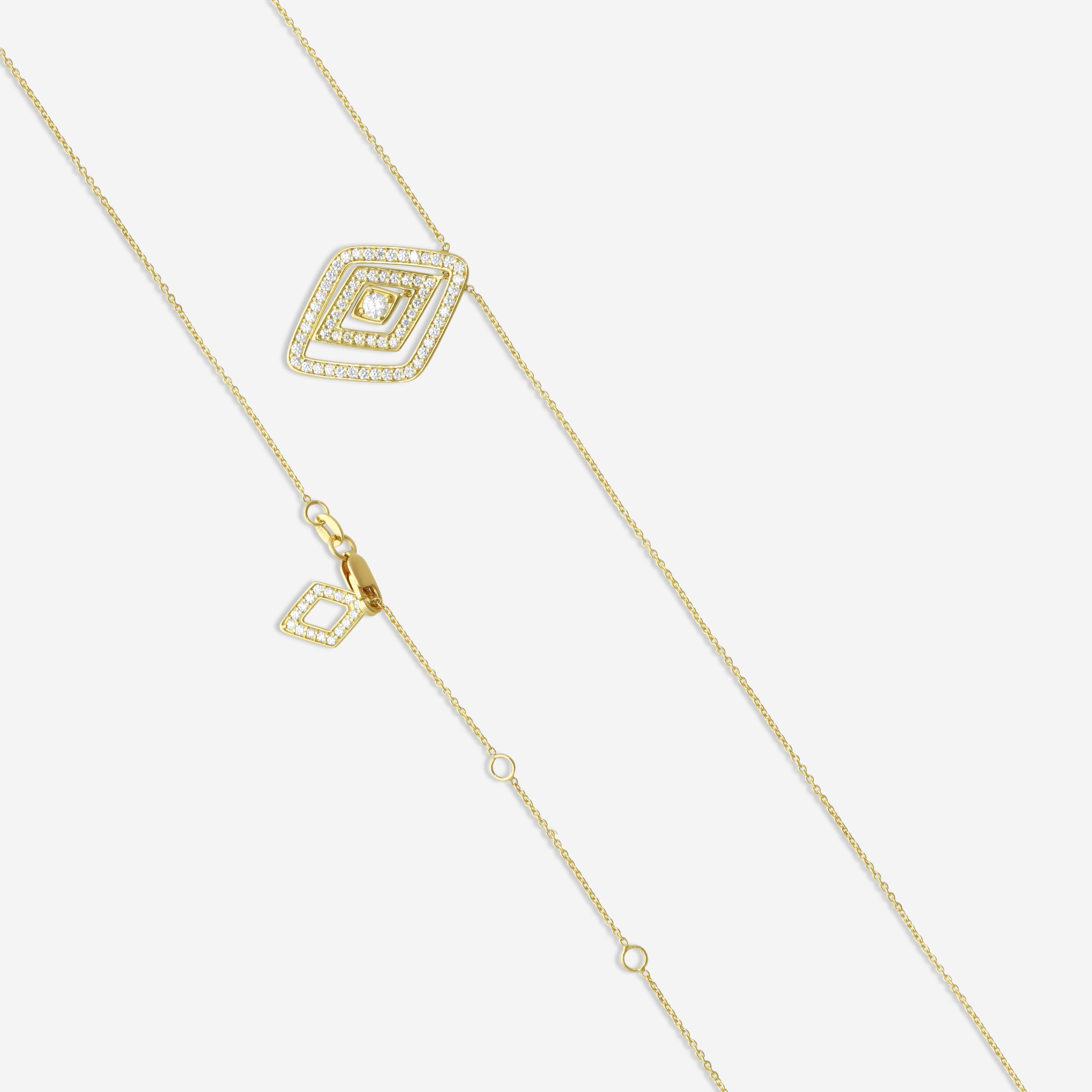 Roberto Coin 18K Yellow Gold Diamond Pendant Necklace 111484AYCHX0 — view 3