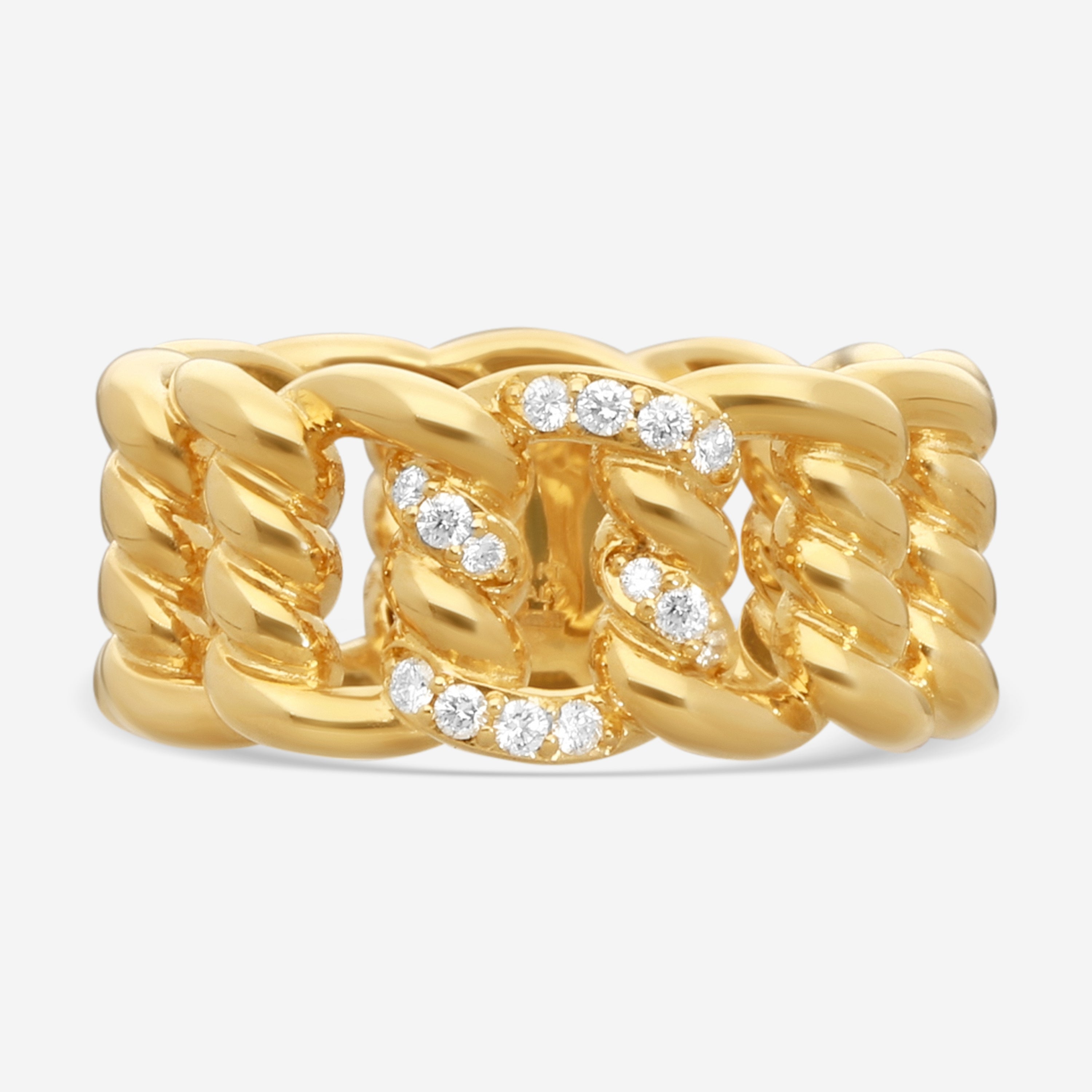 Roberto Coin 18K Yellow Gold Diamond Band Ring Sz. 7 7773242AY70X