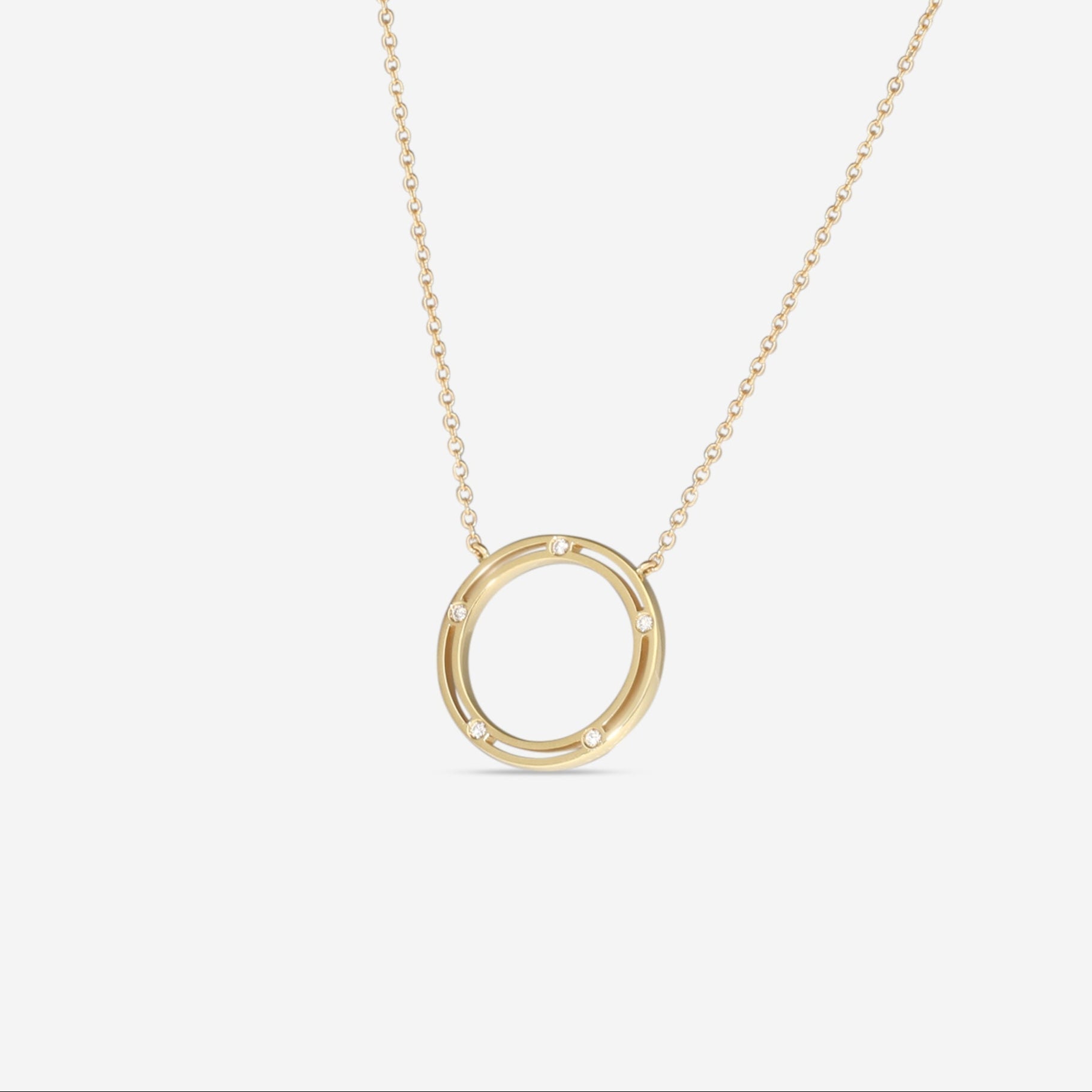 Damiani D. Side 18K Yellow Gold Diamond Rope Necklace 20087269 — view 2
