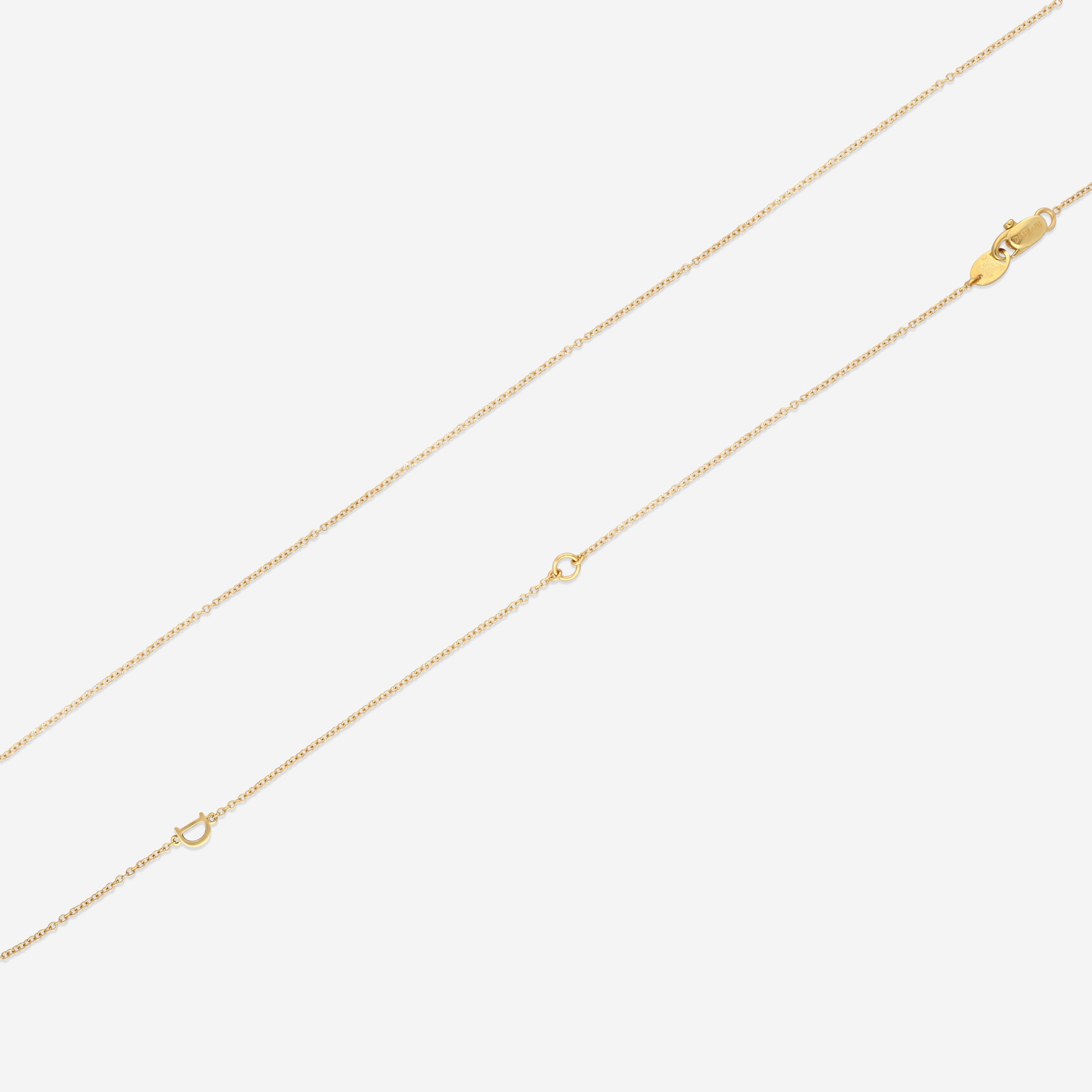 Damiani D. Side 18K Yellow Gold Diamond & Malachite Pendant Necklace 20082542 — view 3