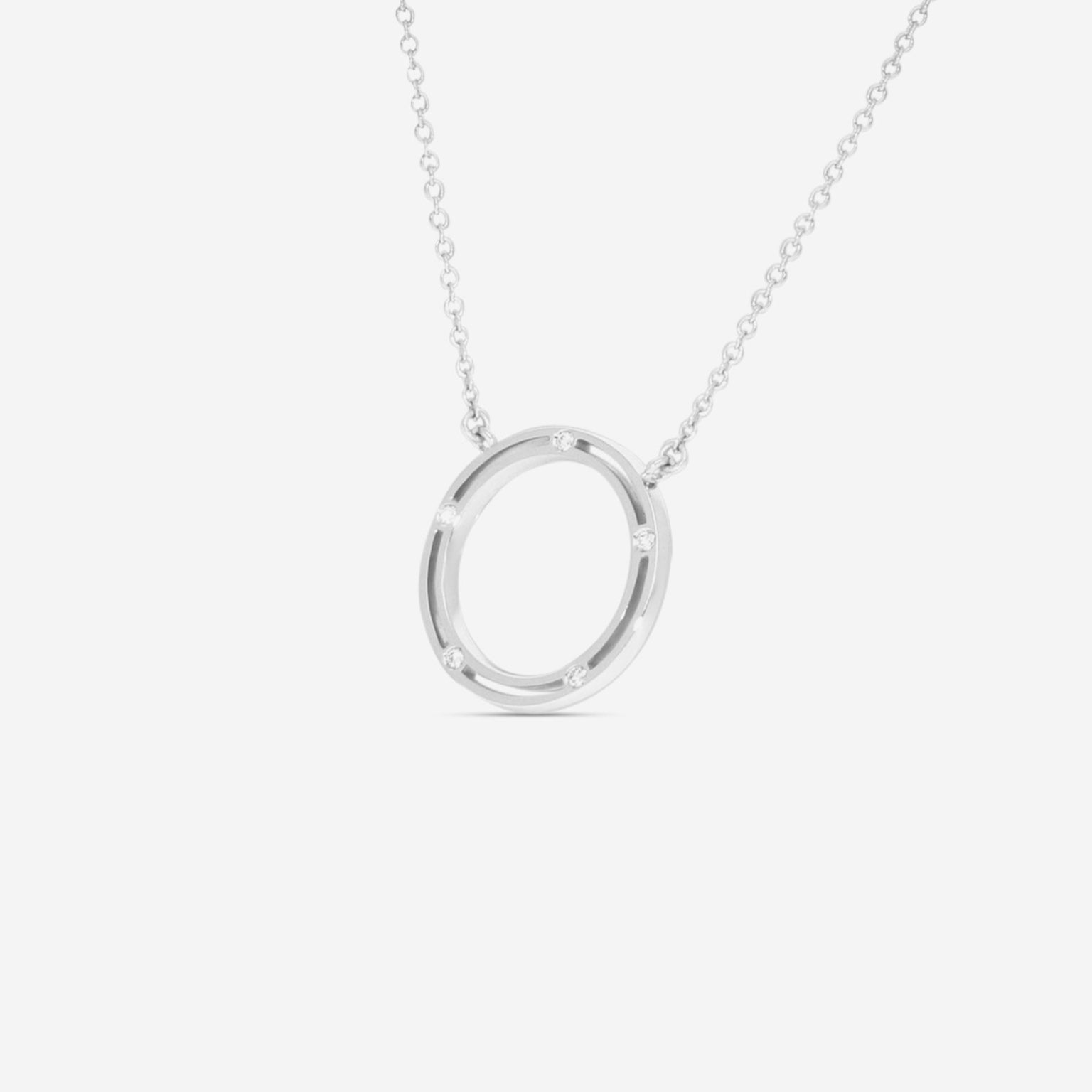 Damiani D. Side 18K Whıte Gold Diamond Rope Necklace 20087273 — view 2