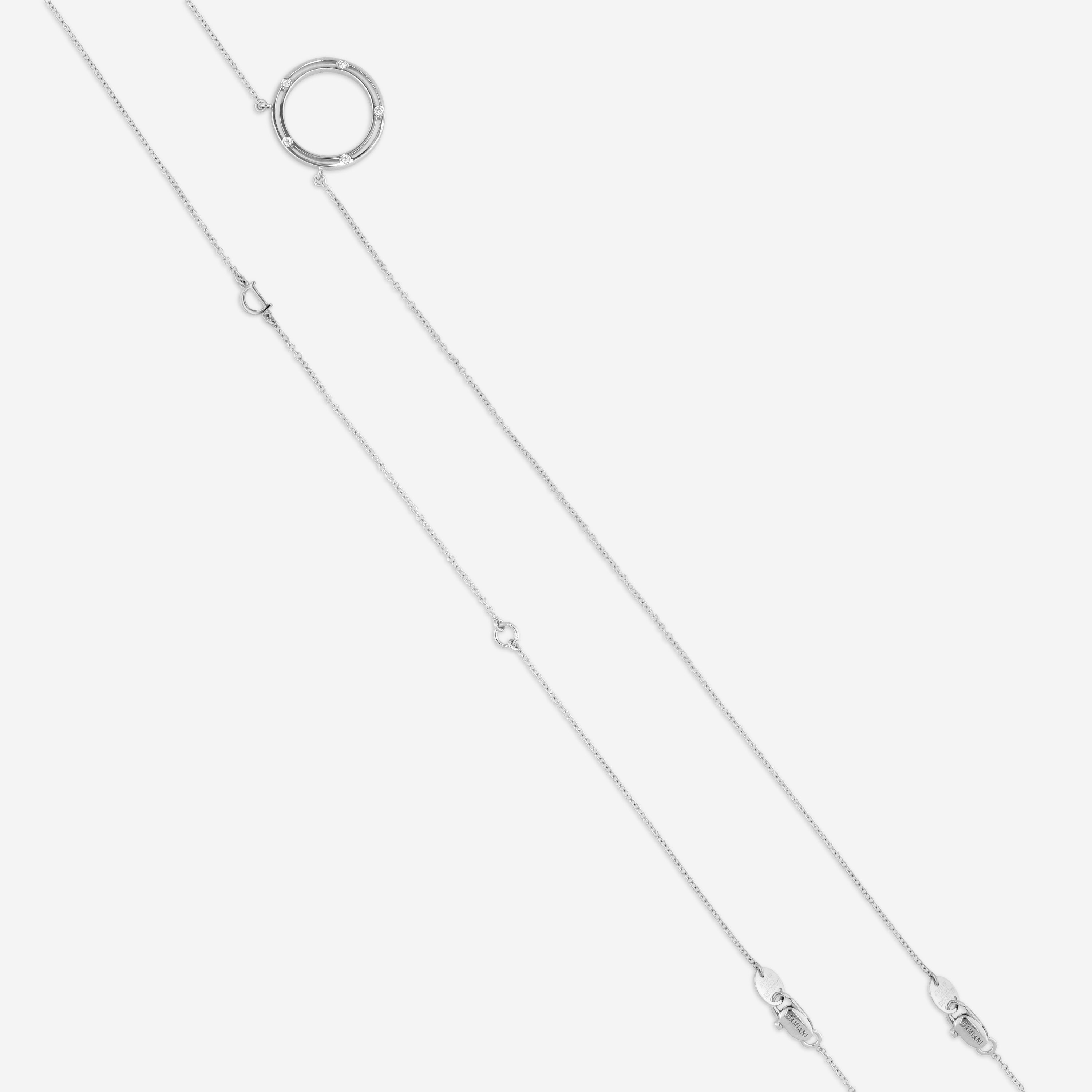 Damiani D. Side 18K Whıte Gold Diamond Rope Necklace 20087273 — view 3