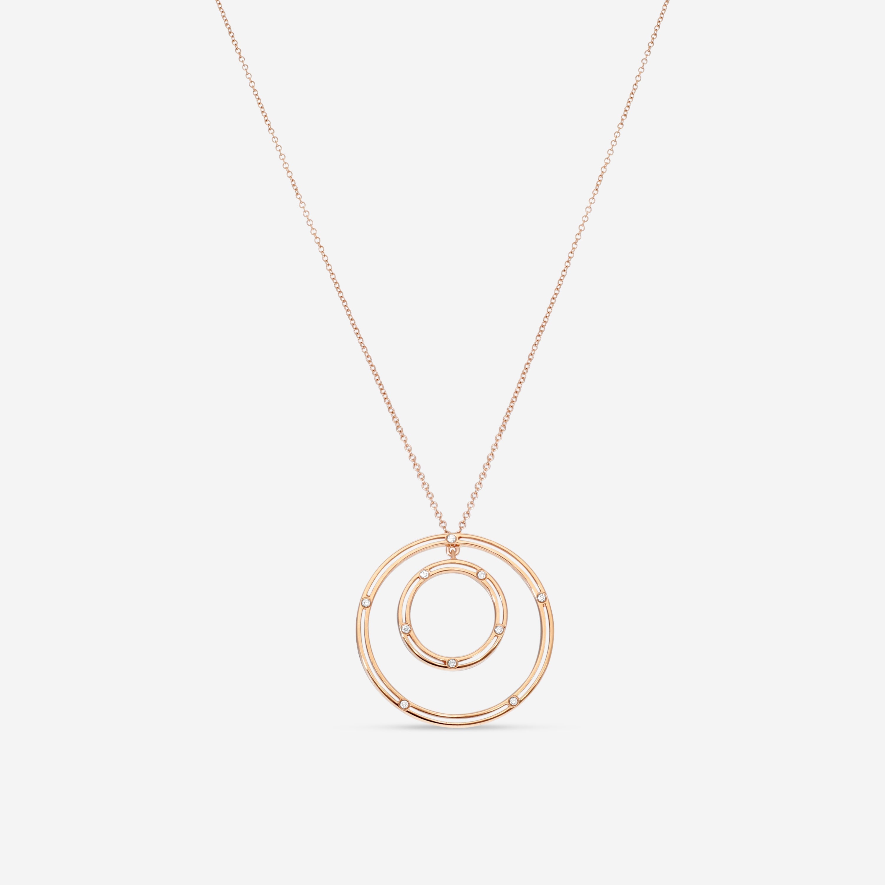Damiani D. Side 18K Rose Gold Diamond Pendant Necklace 20086880