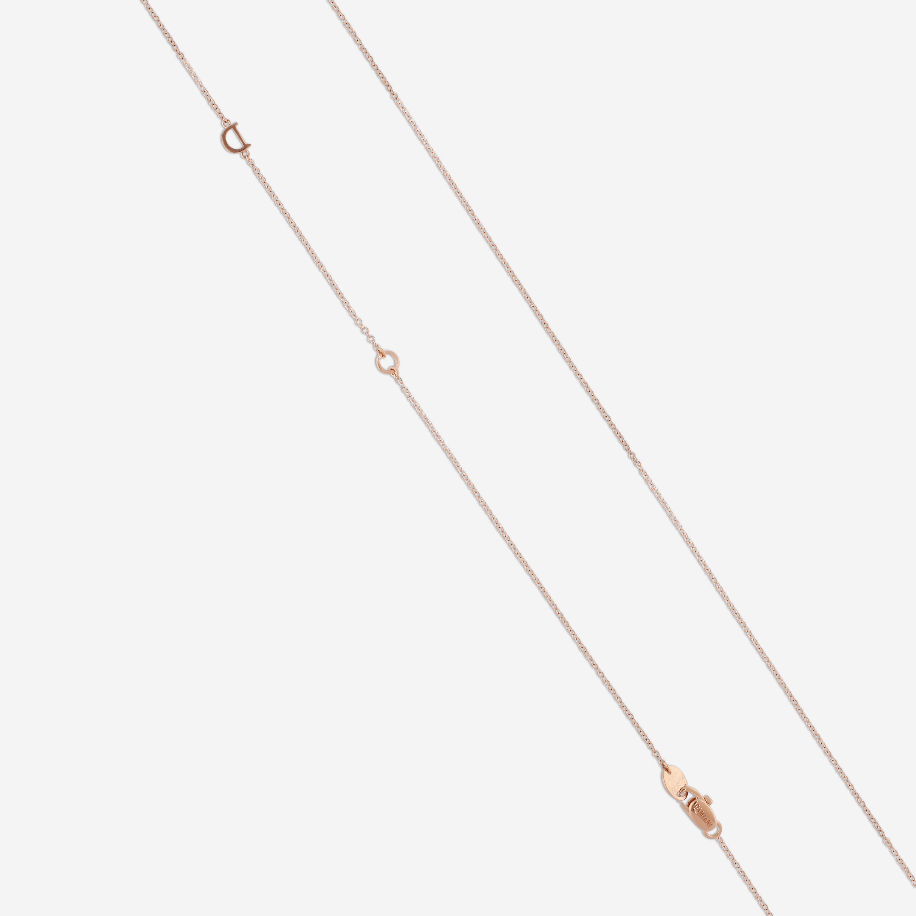 Damiani D. Side 18K Rose Gold Diamond Pendant Necklace 20086880 — view 3