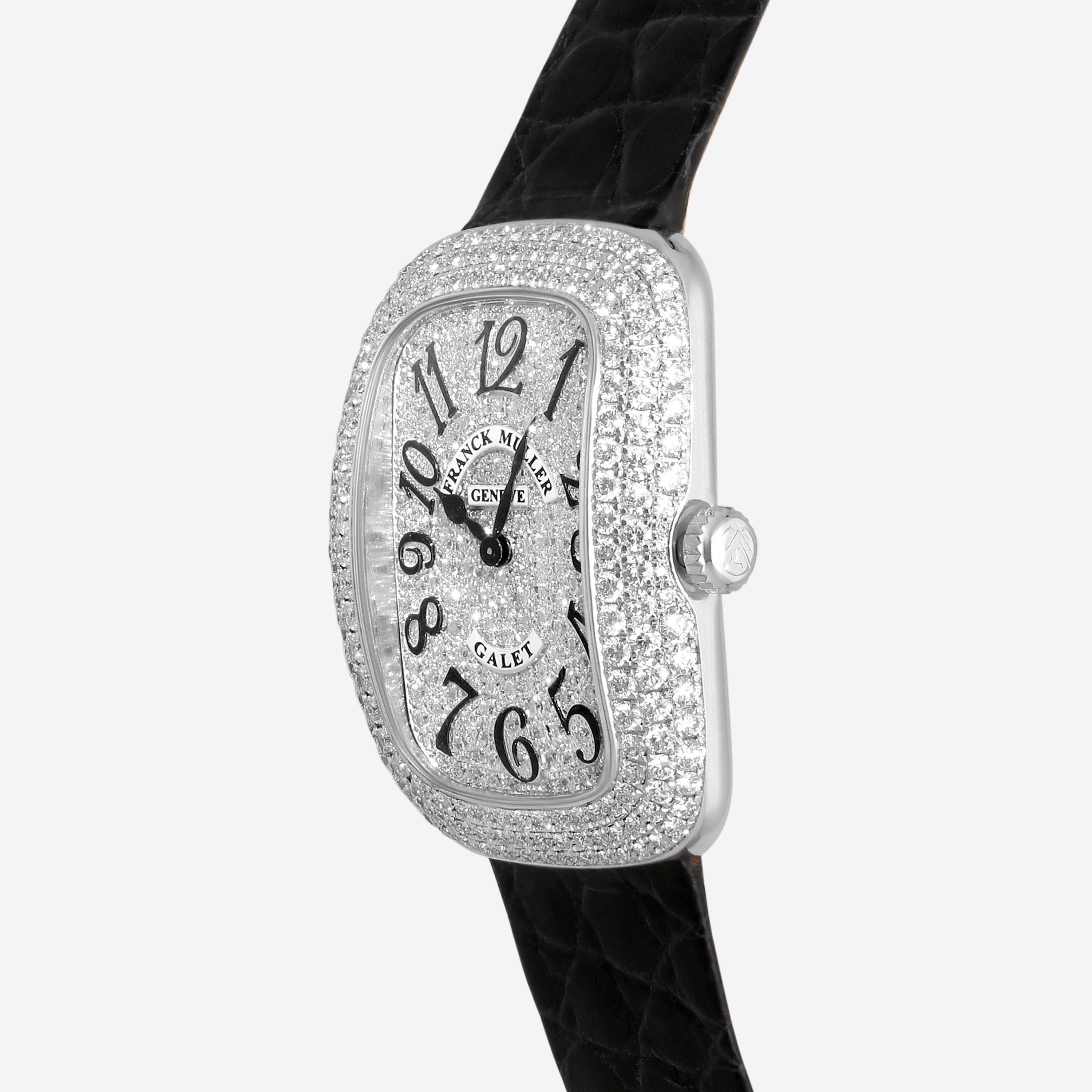 Franck Muller Galet 18K White Gold Diamond Quartz Unisex Watch 3002LQZVD3CD — view 2